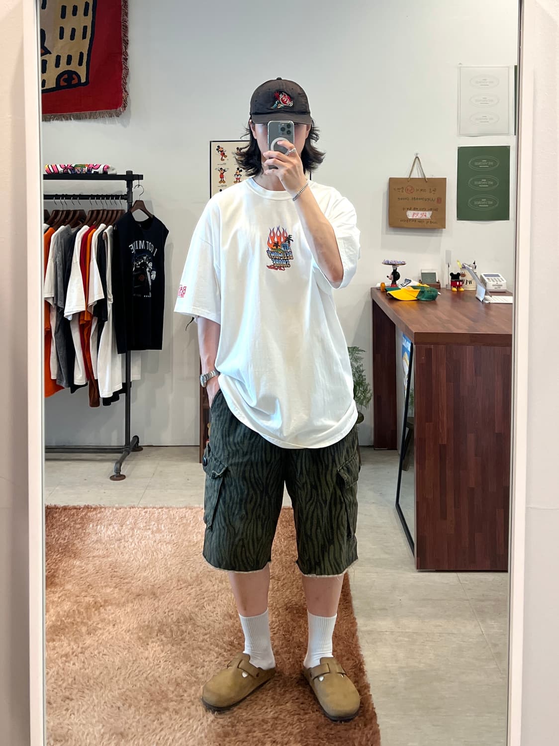 00s Hanes 헤인즈 BELMONI SHORE 레이싱 반팔 티셔츠 상품이미지2