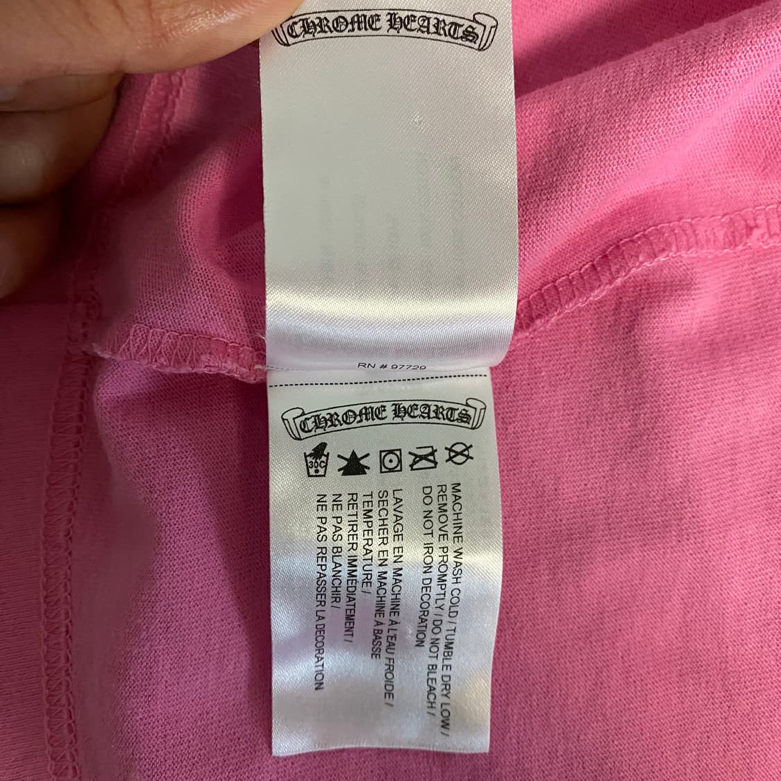 [XL] 크롬하츠 스크롤 포켓 티셔츠 핑크 상품이미지8
