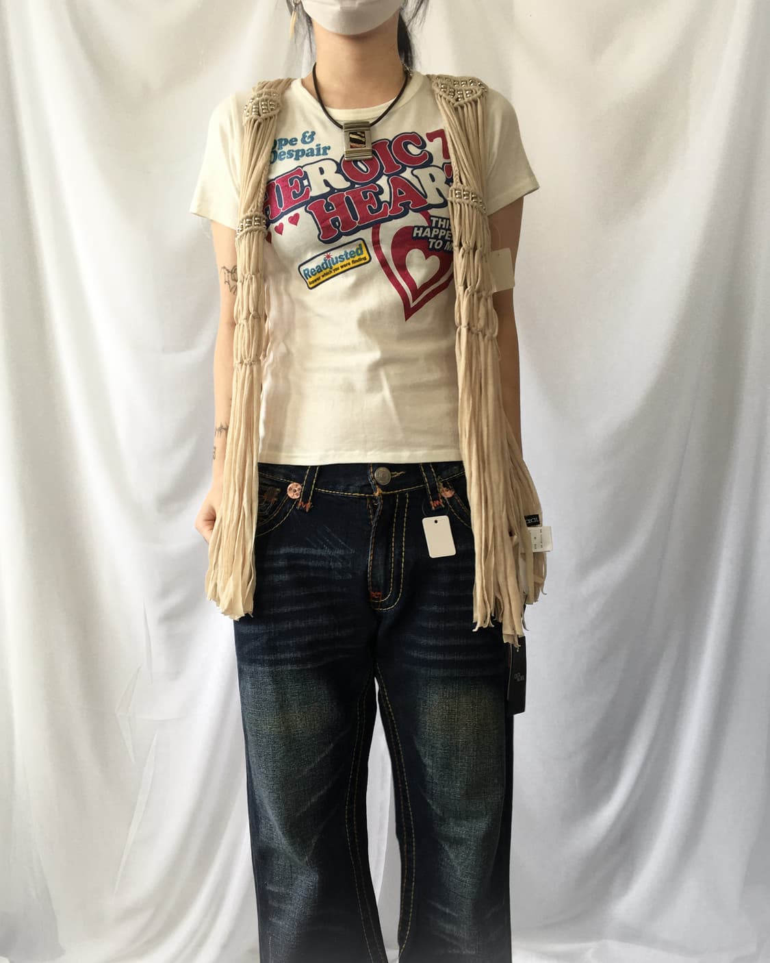 Fringe open vest 상품이미지5