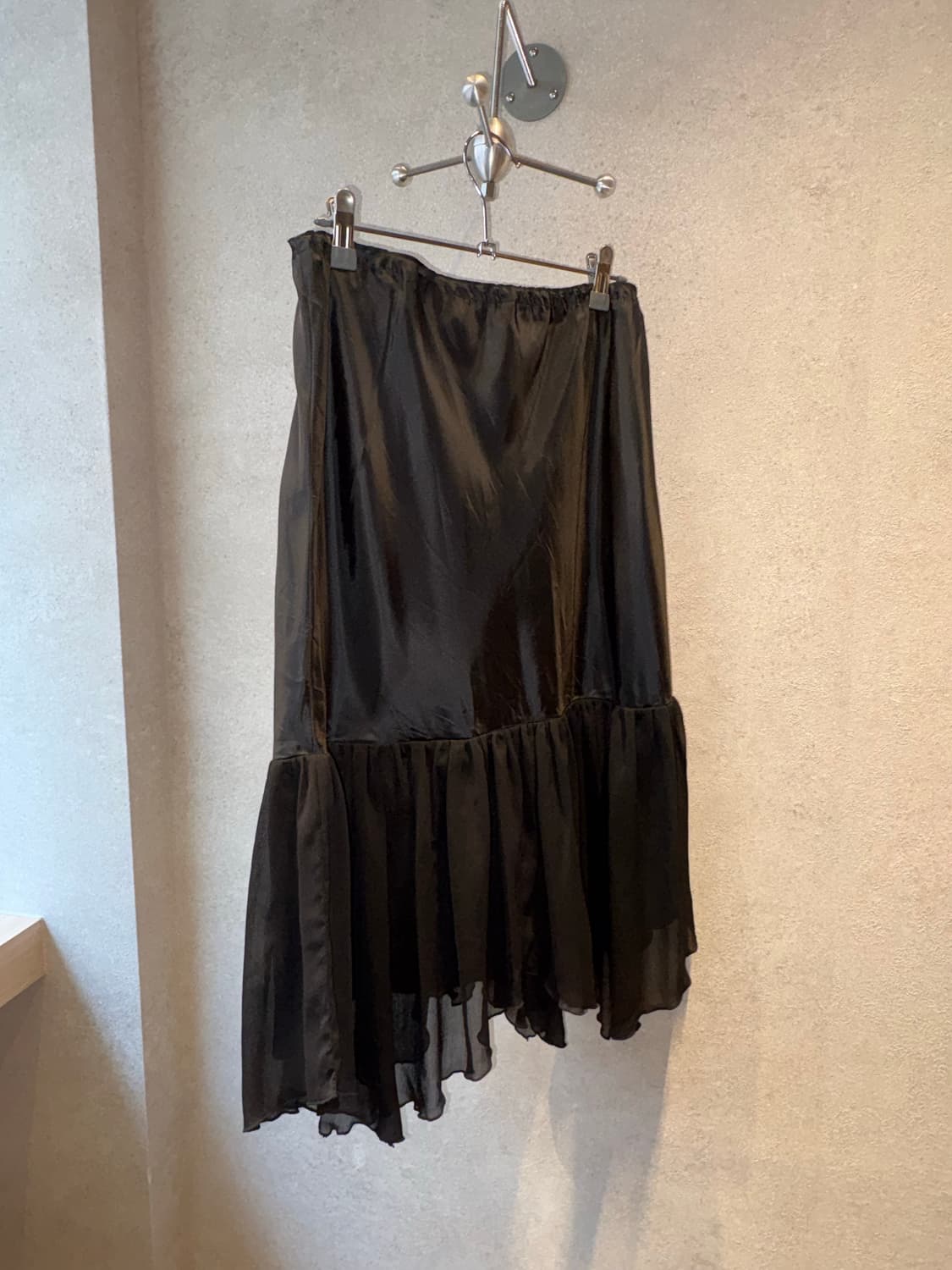 Black Sheer Ruffle Skirt 상품이미지1