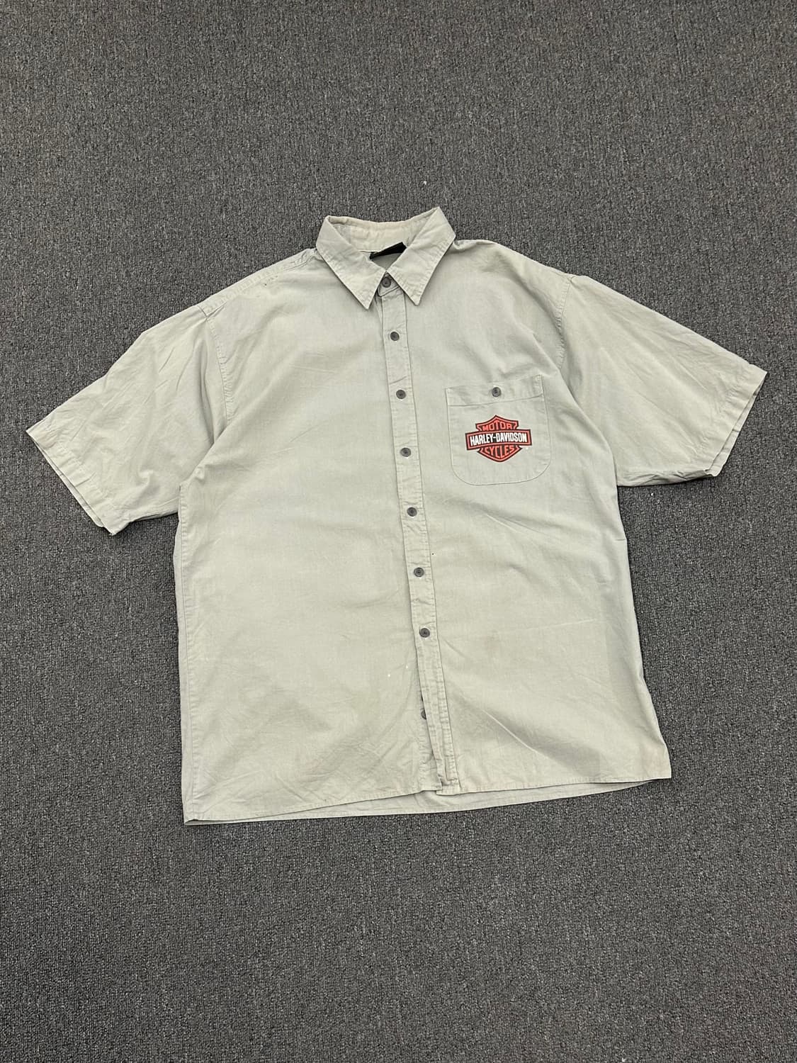 L)할리데이비슨 빈티지 프린팅 반팔셔츠 상품이미지2