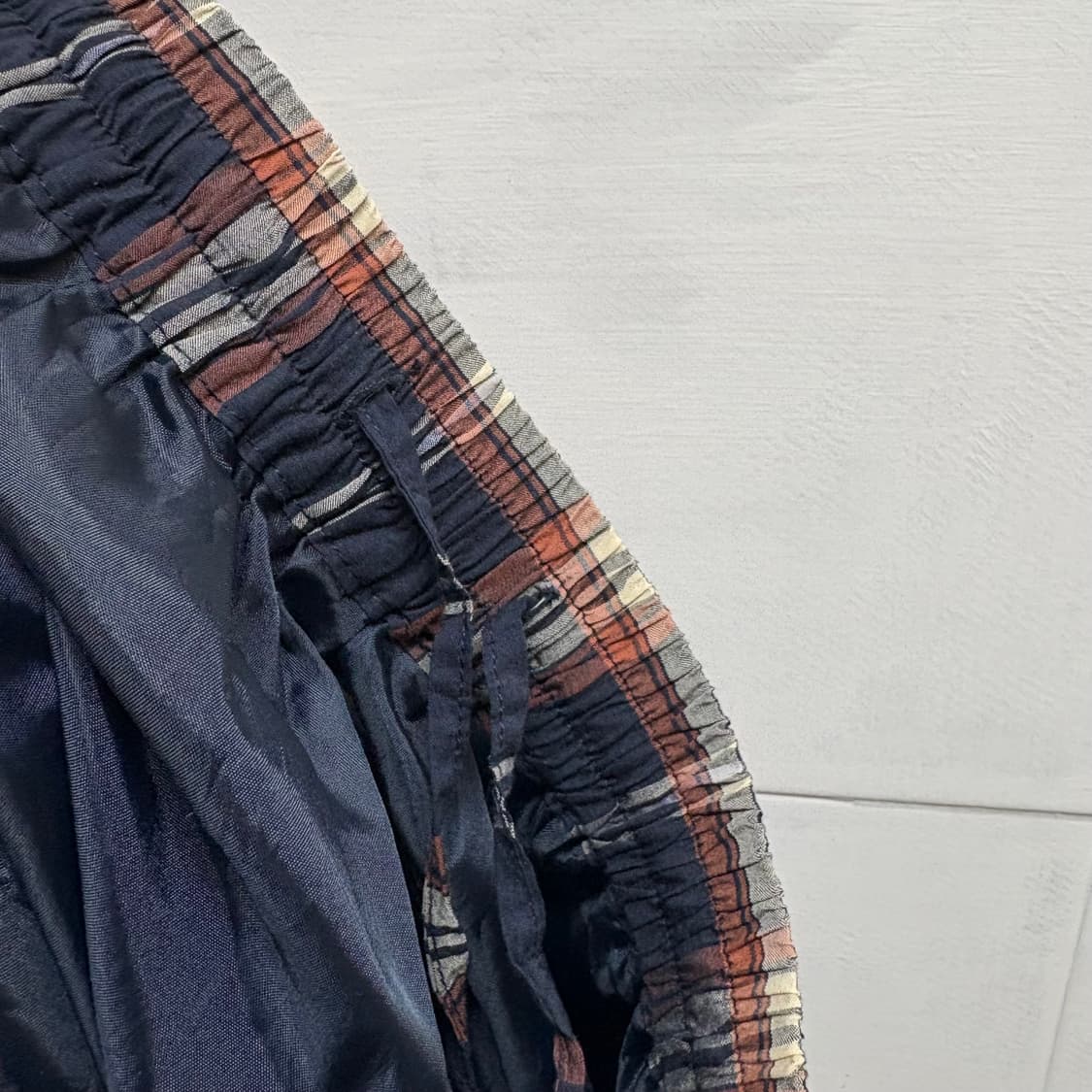 네이비 체크 플레어 모리걸 롱 스커트 JPN 상품이미지5