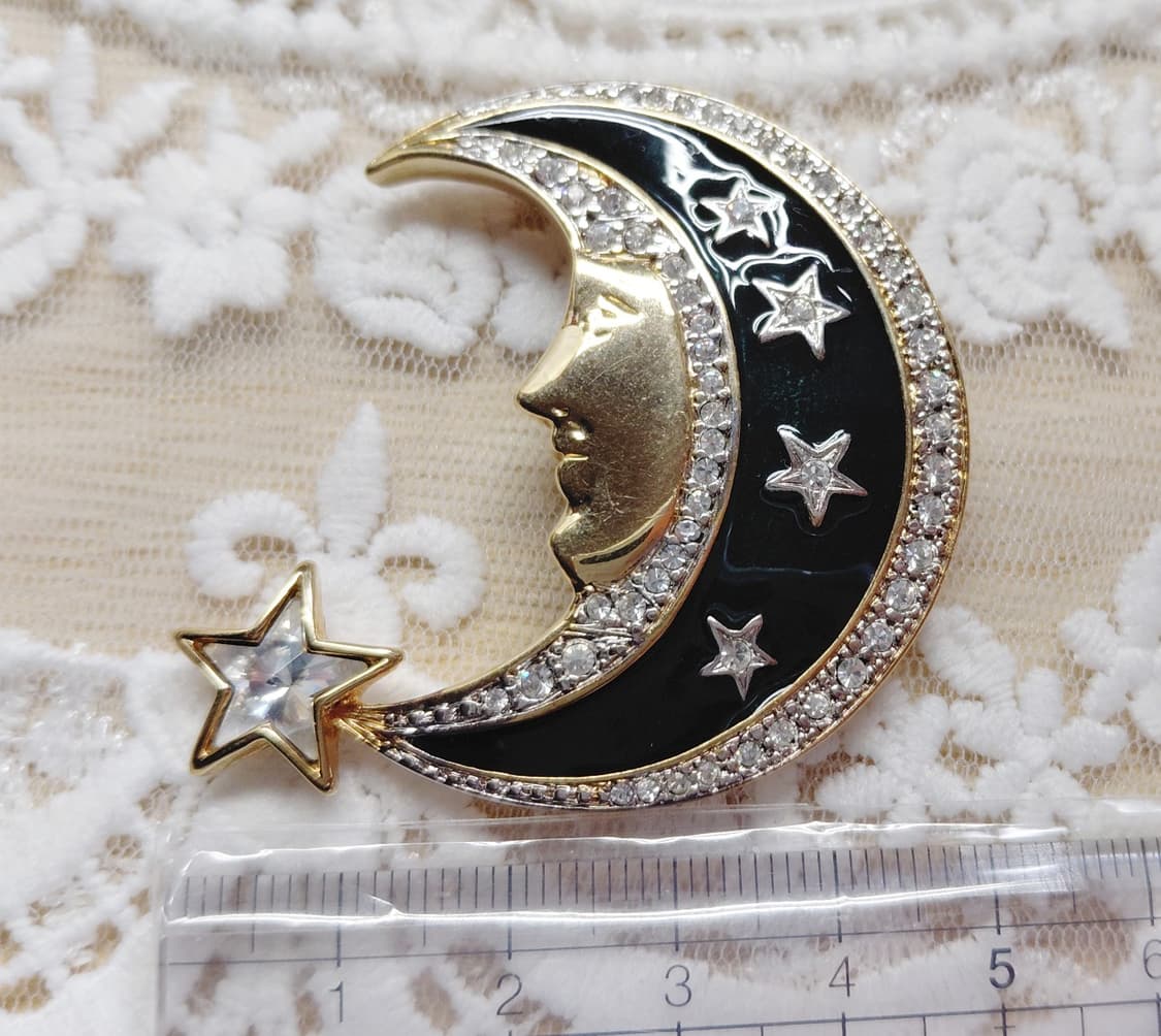 희귀vintage)버틀러앤윌슨 빈티지 달과별 애나멜 브로치 상품이미지4