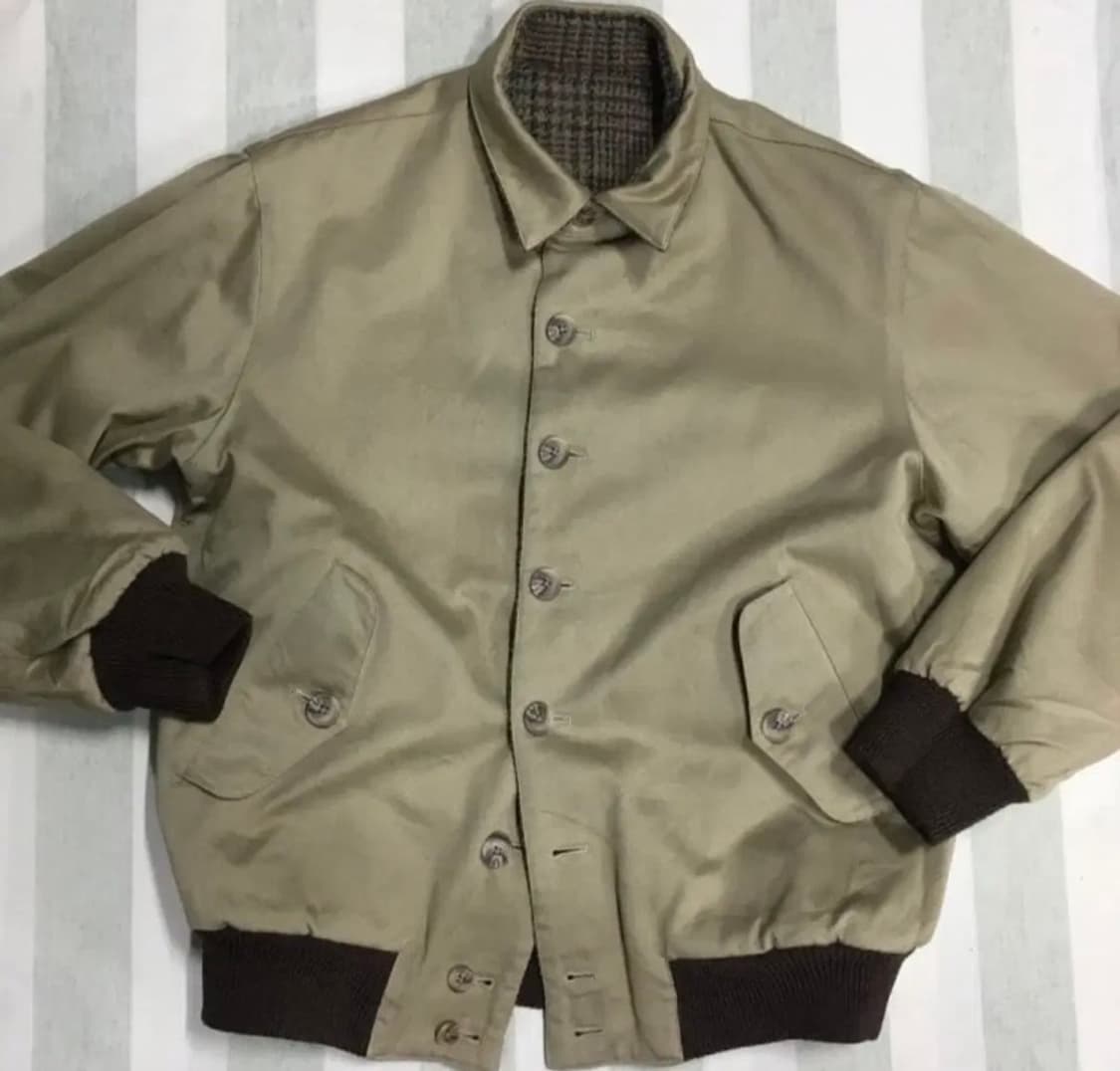 90s 빈티지 해리스트위드 & 코튼 리버시블 자켓 상품이미지2