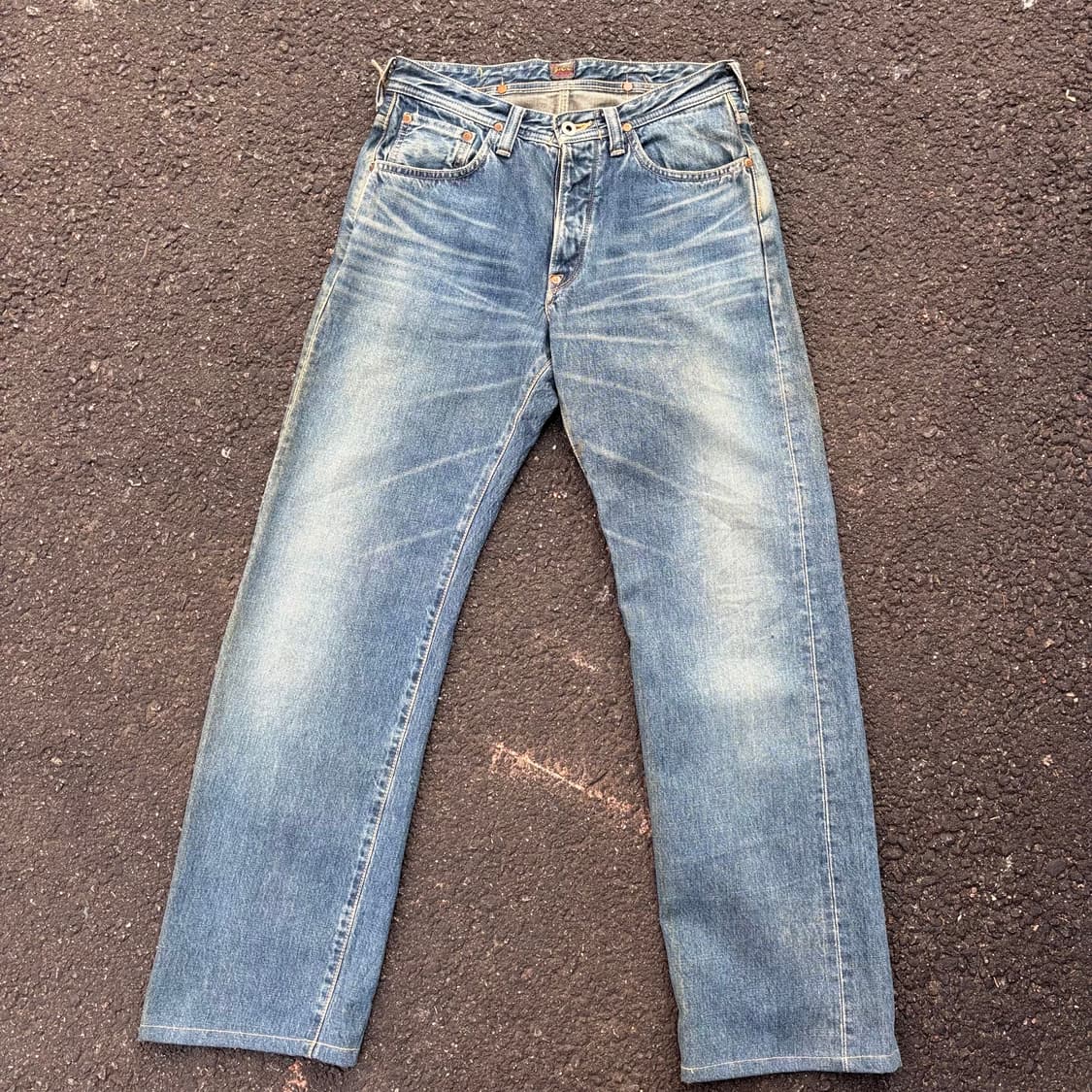 일본 리 1101 유니온 메이드 셀비지 데님 팬츠 상품이미지4