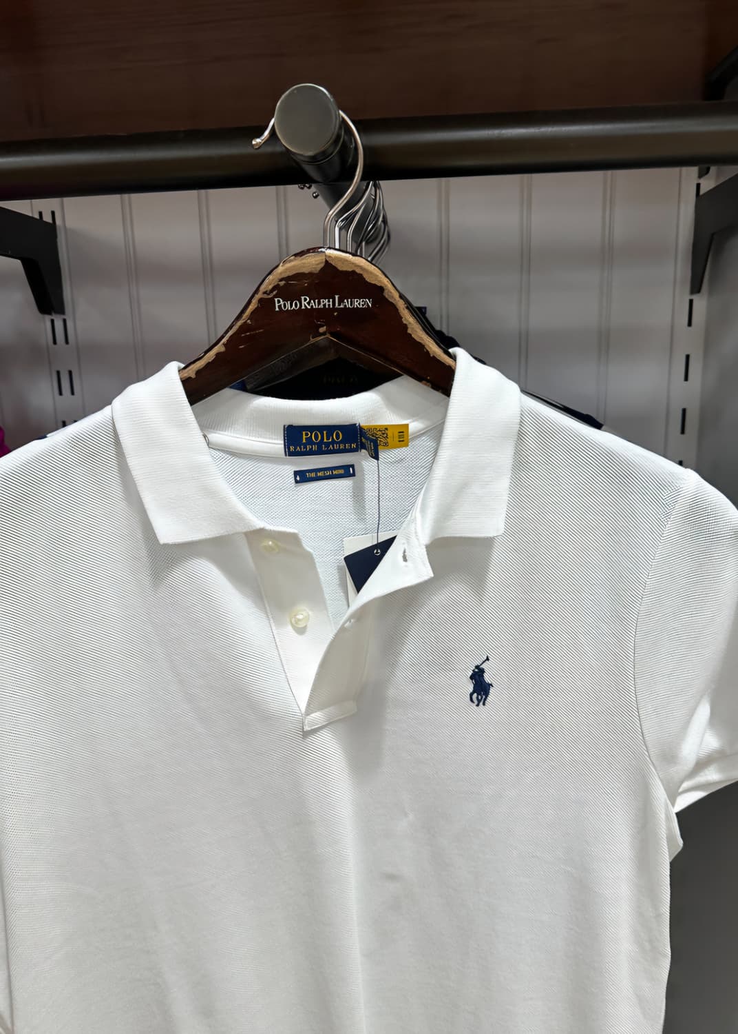 폴로 랄프로렌 여성 메쉬 반팔 카라 셔츠 원피스 상품이미지1