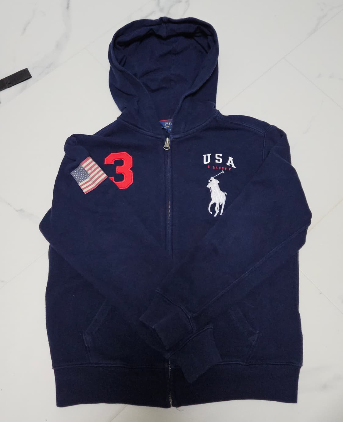 폴로 빅포니 미국 성조기 후드집업 상품이미지2