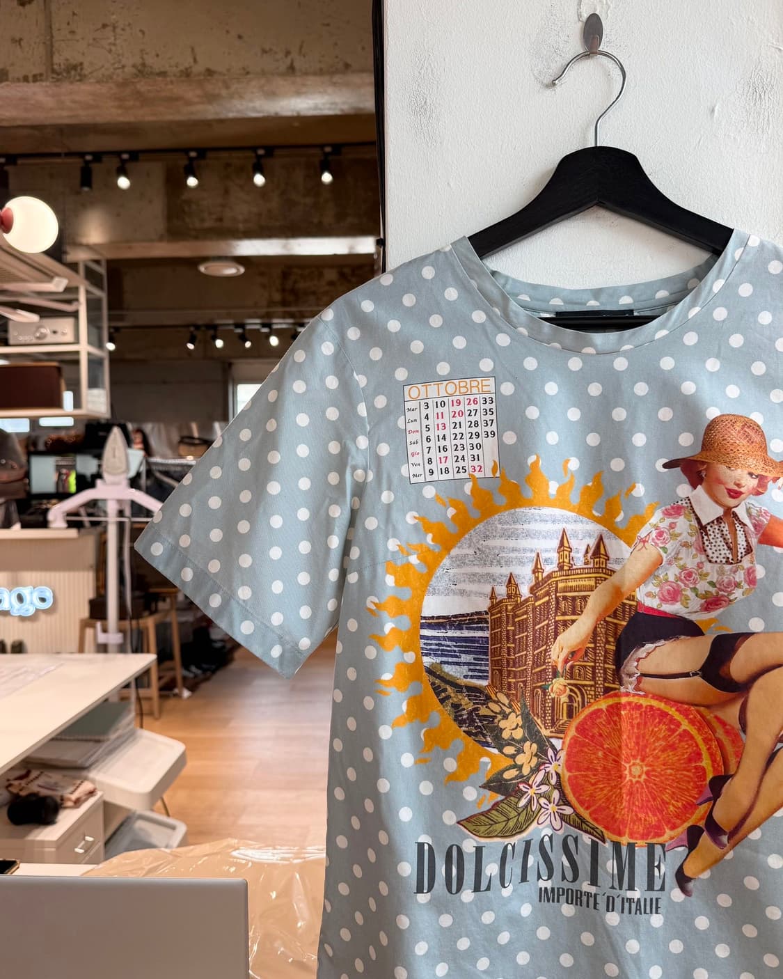 돌체앤가바나 블루 도트 비타 캘린더 걸 하프티  상품이미지4