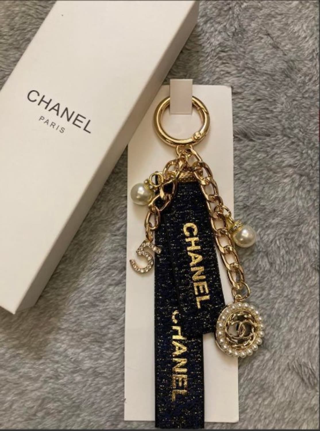 샤넬 CHANEL 블랙 키링 (새제품) 상품이미지1