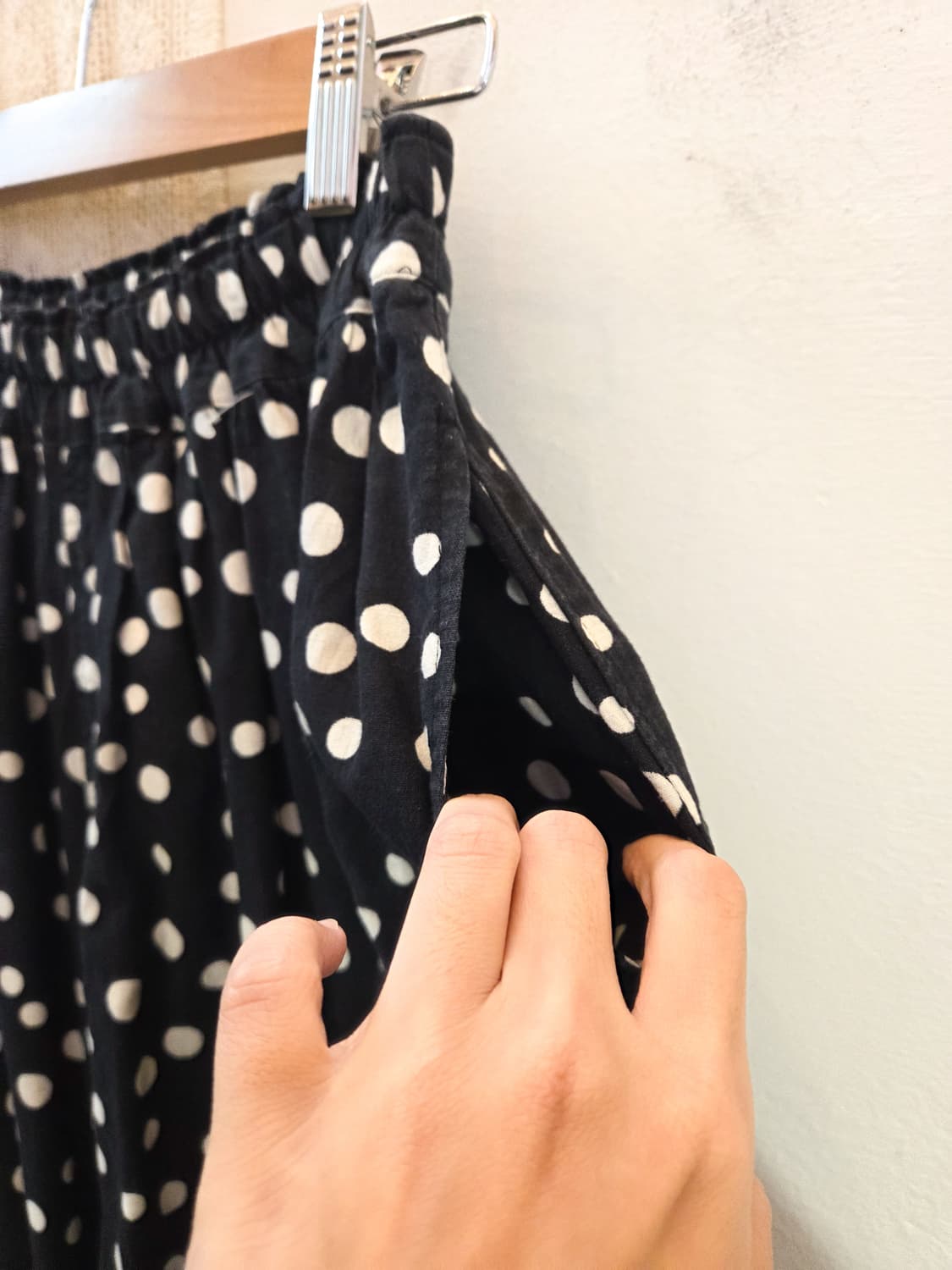 도트 와이드 팬츠 상품이미지3