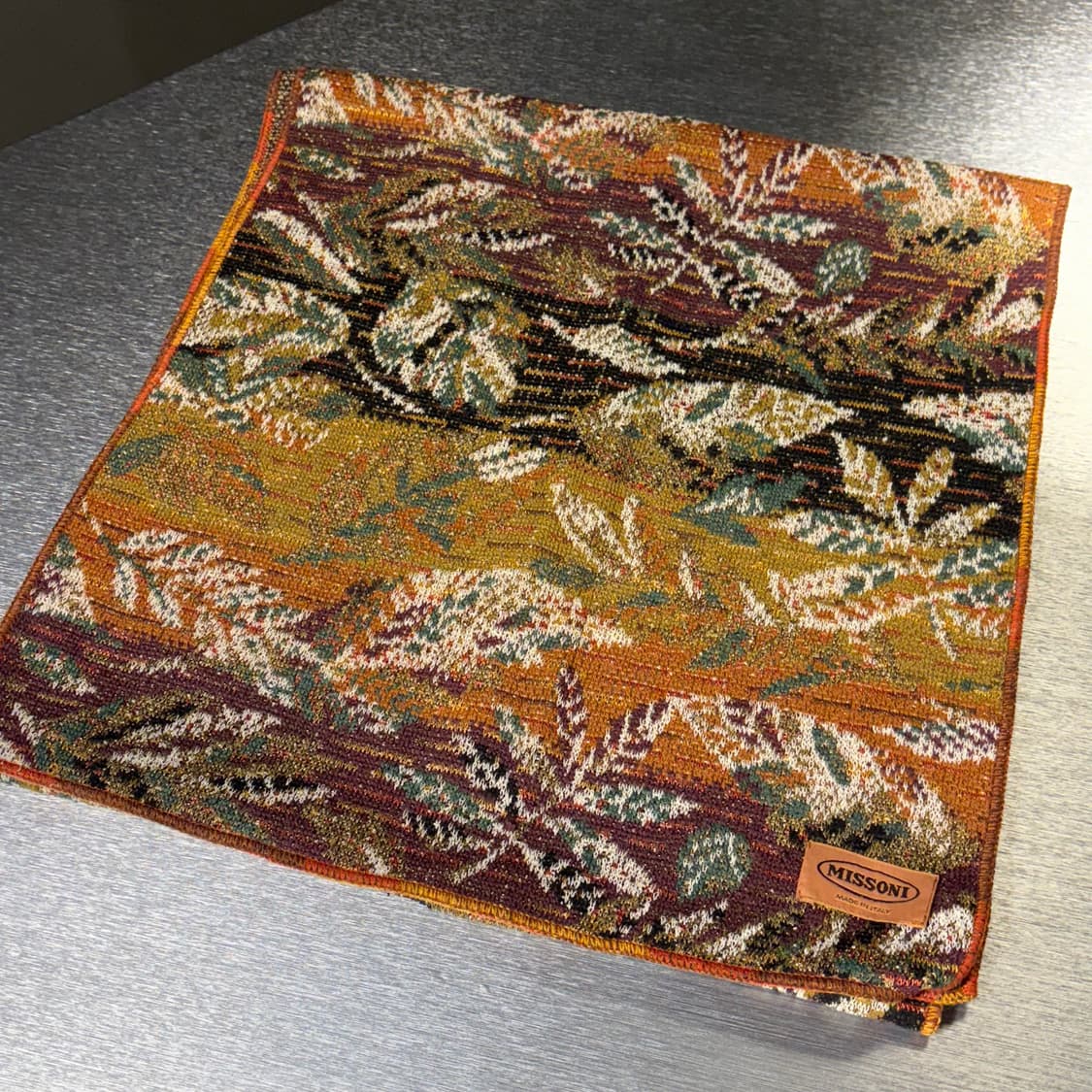 MISSONI 미쏘니 브라운톤 에스닉 리프패턴 머플러 목도리 MADE I 상품이미지2