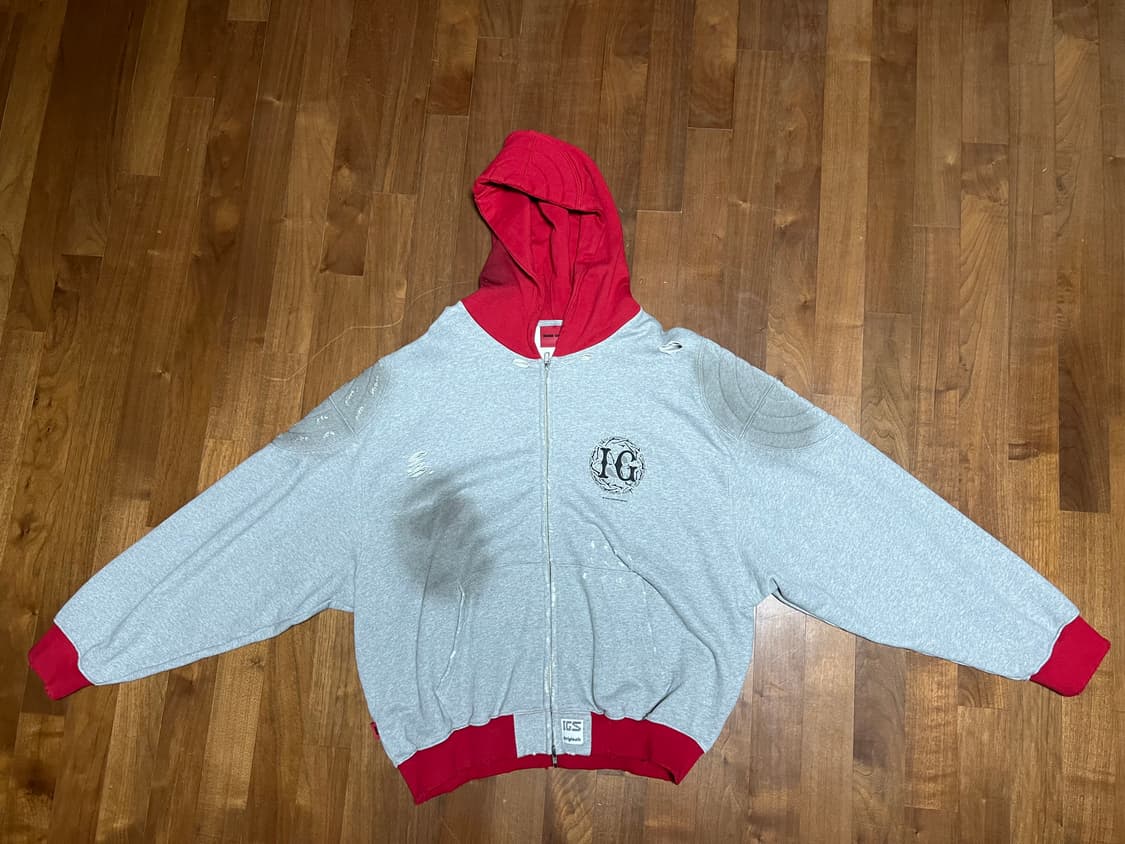 인세인개러지 팬서 스크래치 후드집업 3사이즈 상품이미지1