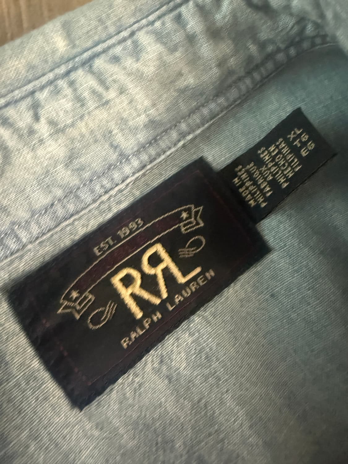 rrl 더블알엘 샴브레이 웨스턴 xl 상품이미지2