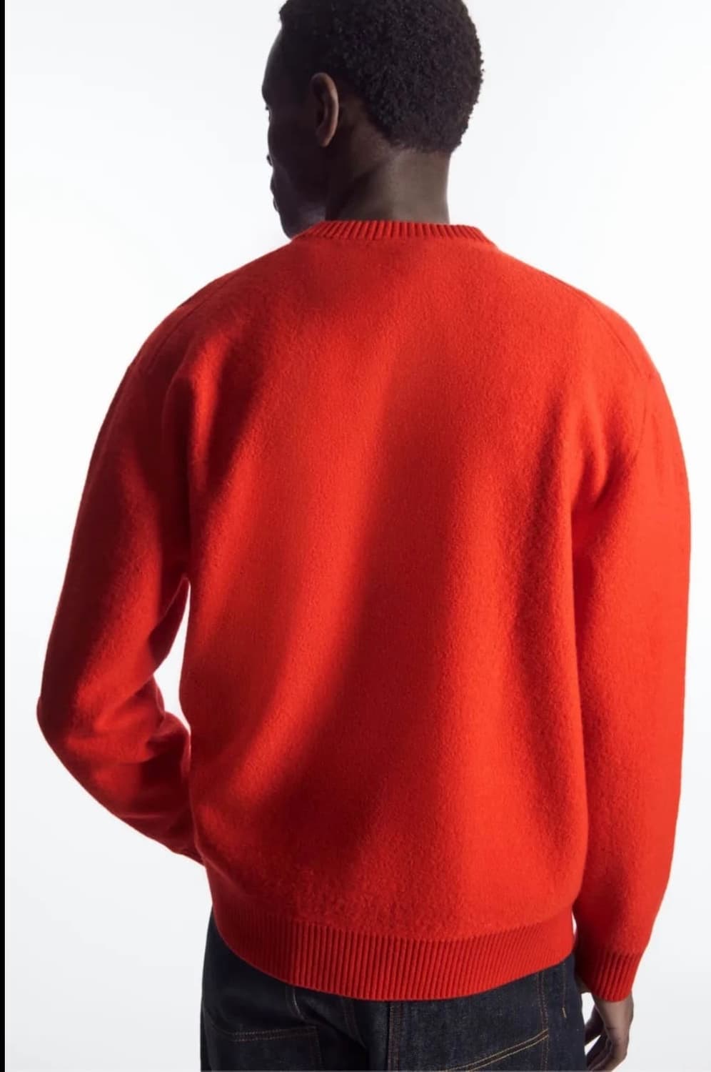 코스(COS) 보일드 울 크루넥 점퍼 브라이트 오렌지 XL 상품이미지3