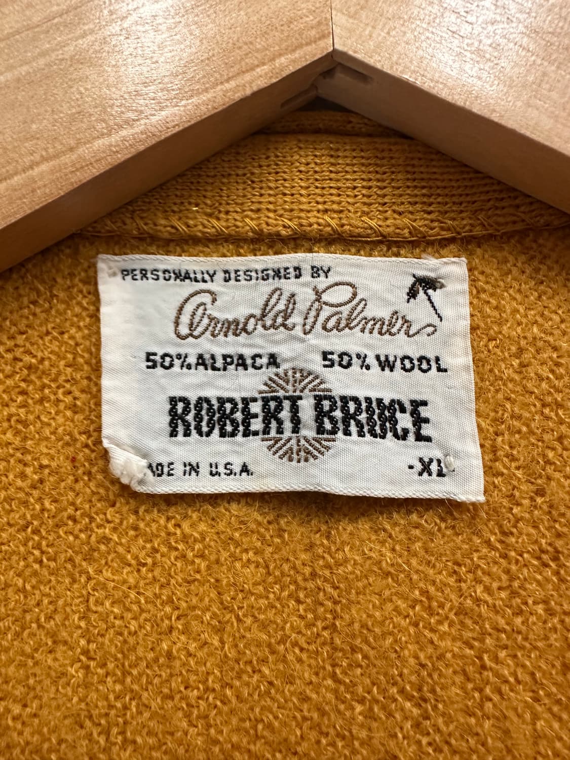 (XL)1960s 로버트브루스 X 아놀드파머 알파카 가디건 상품이미지3