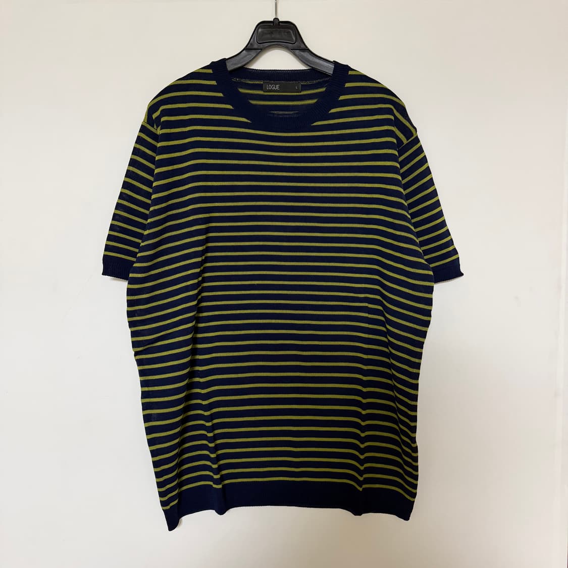 새상품 남자 스트라이프 반팔 니트 (L) 상품이미지1