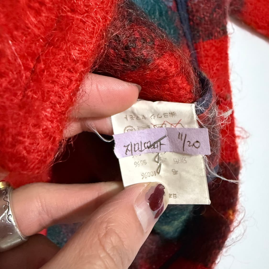 2000s 요지야마모토 체크 후디  상품이미지4