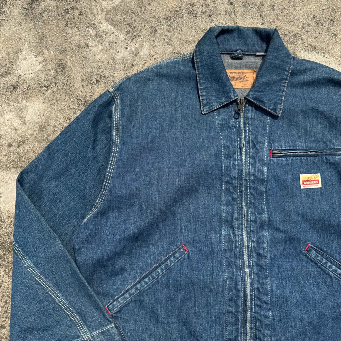 [M] 90s Levis Workers 리바이스 집업 데님 자켓 상품이미지4