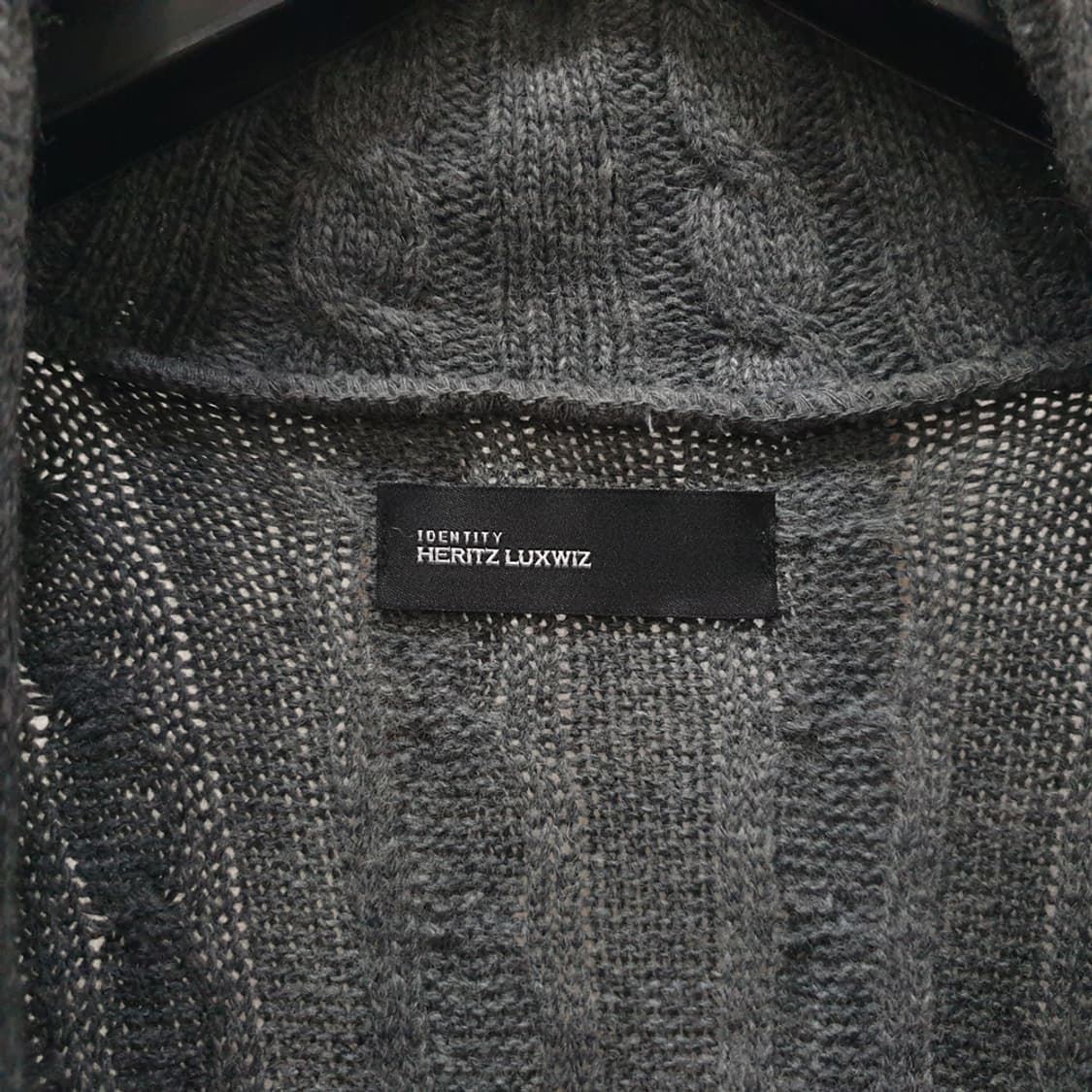 헤리티지 럭스위즈 롱 니트 조끼 그레이 F 상품이미지4