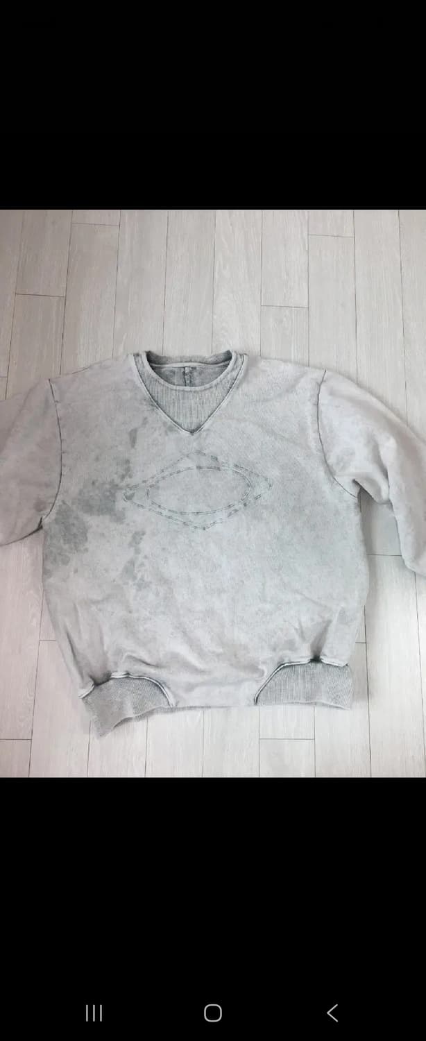 미스치프 가제트 크루넥 스웨트셔츠 블리치드 카키 맨투맨 상품이미지1