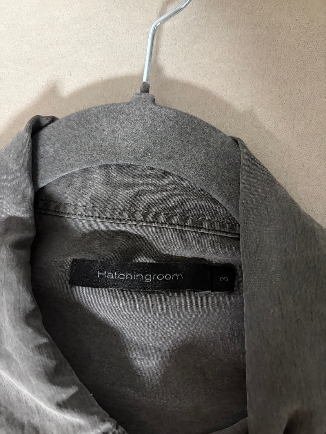 해칭룸 크롭셔츠 다잉 차콜 상품이미지3