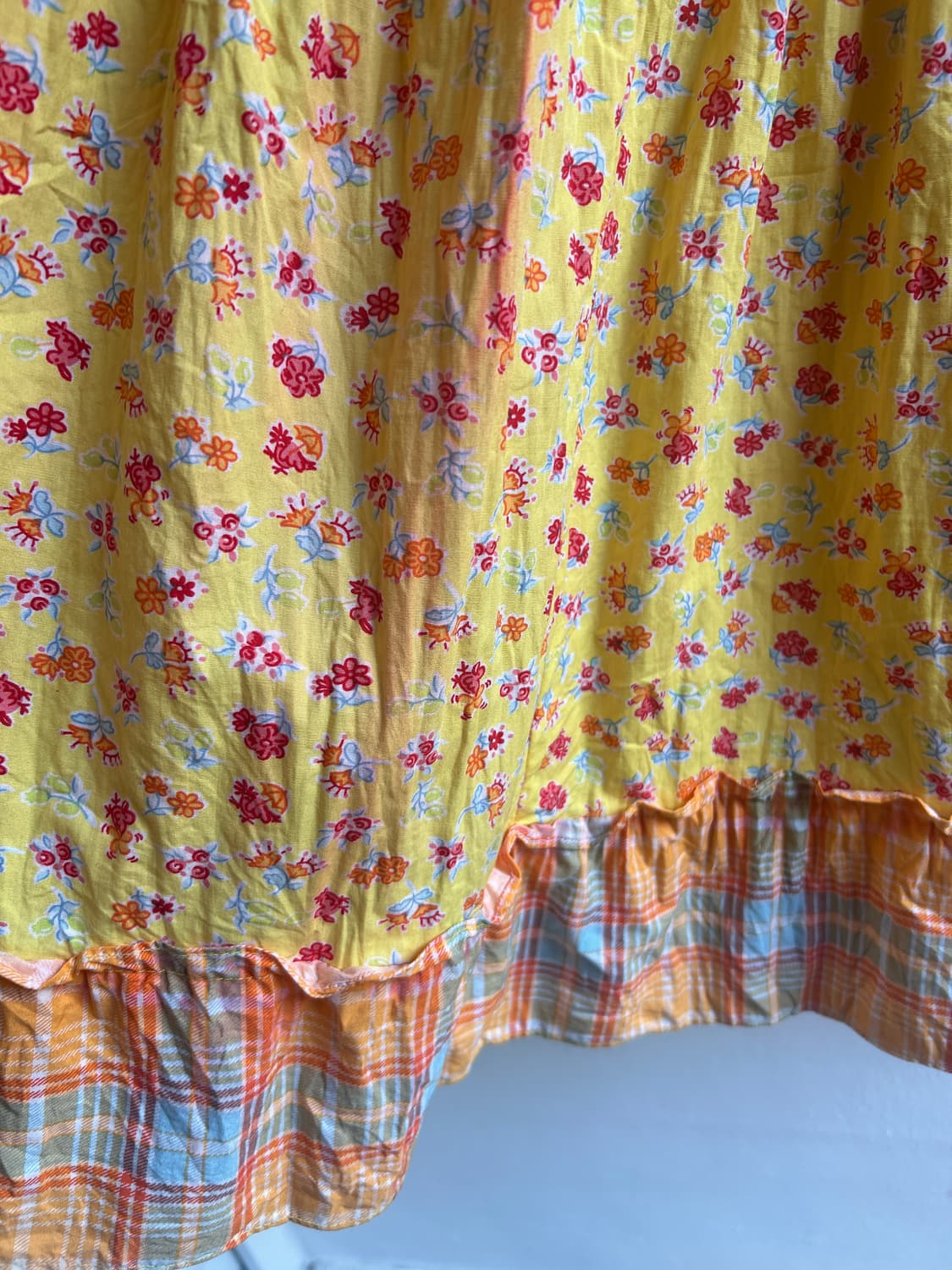 꽃 체크 스커트 상품이미지5