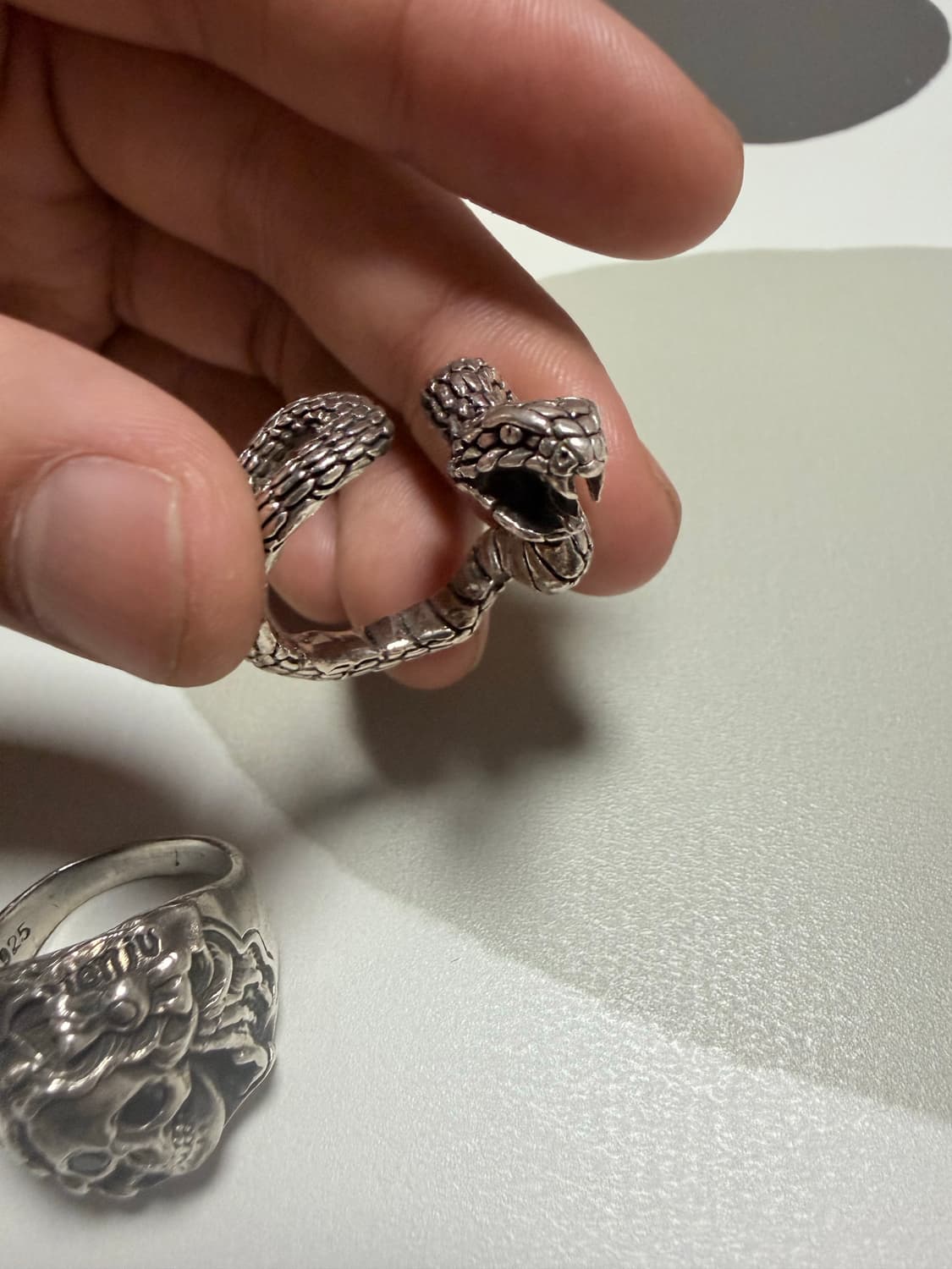 실버 925 반지 2개 상품이미지5