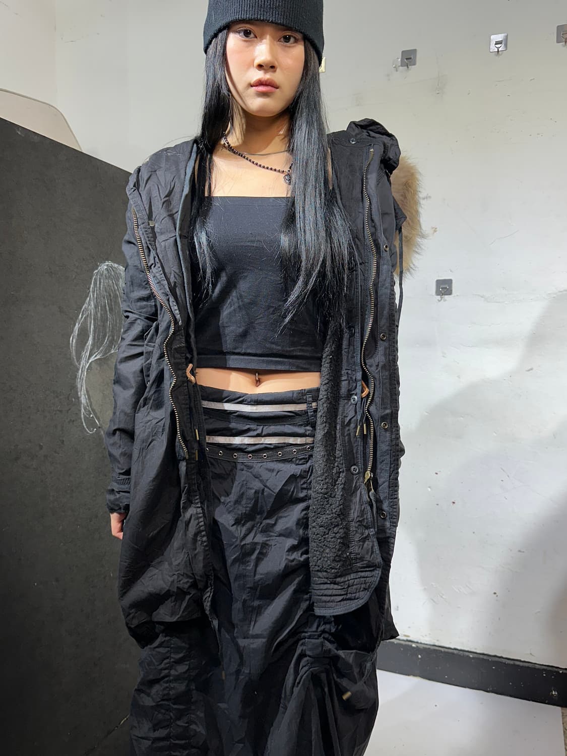 G.O.A 고아 가먼츠 피쉬테일 파카 개파카 빅후드 퍼 야상 자켓 L 상품이미지5