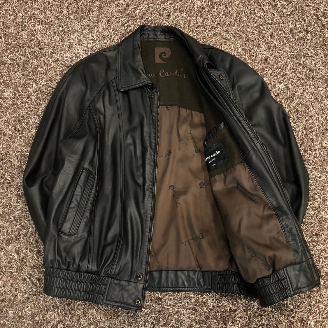 피에르가르뎅 양가죽 봄버 레더 가죽 자켓  상품이미지1