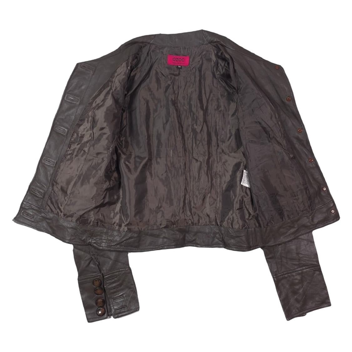 OZOC 빈티지 다크브라운 리얼 램스킨 멀티포켓 레더 자켓 38 상품이미지2