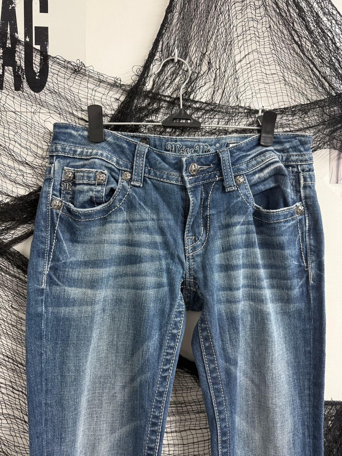 00s gyaru mood bootscut jeans 상품이미지4