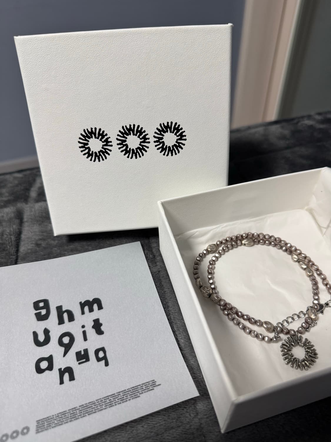 999휴머니티 페블 심볼 넥레이스 (블랙 실버) 상품이미지5