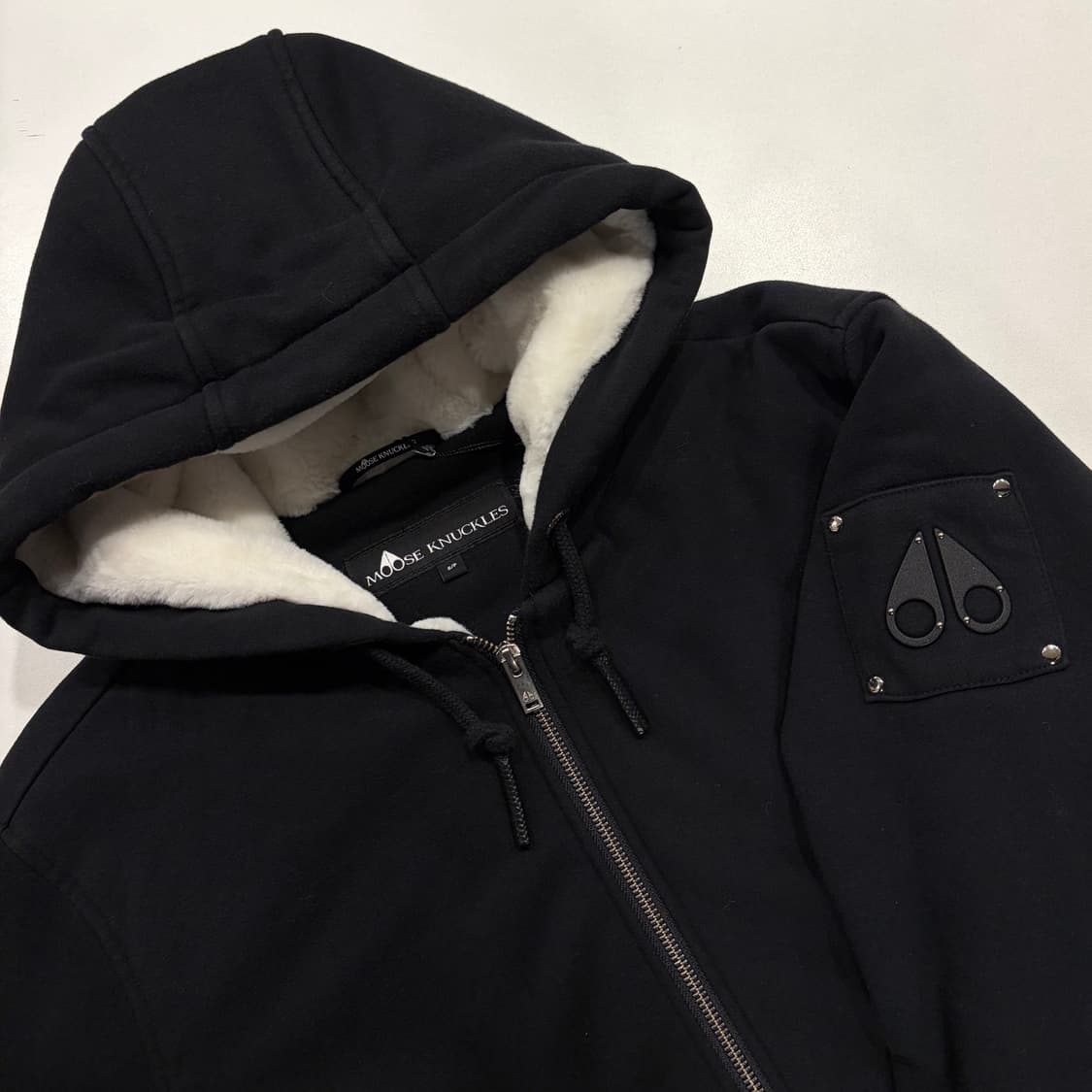 [S] 무스너클 버니 블랙 후드 집업 기모 안감 B695 상품이미지3