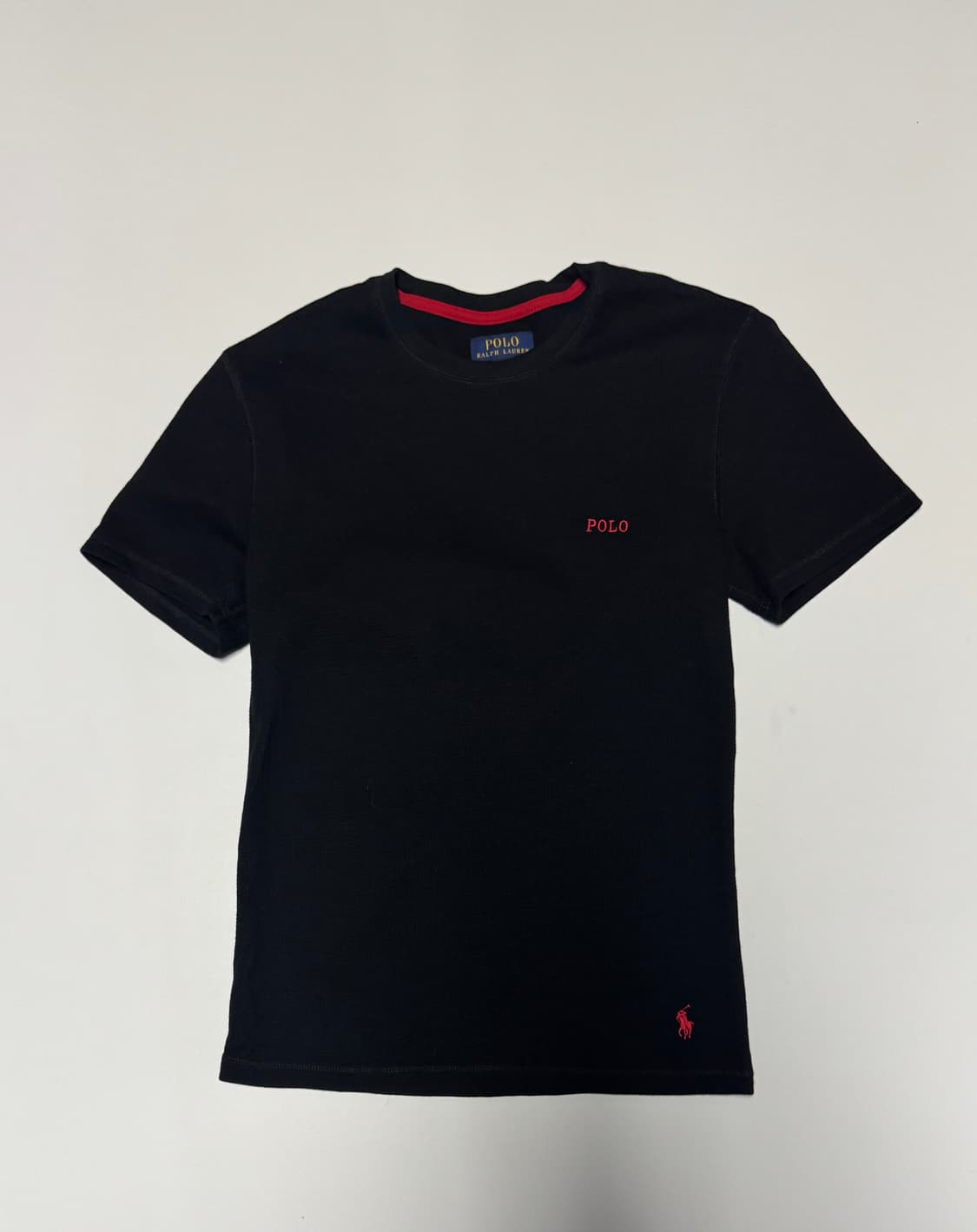 여성 폴로 랄프로렌 미니멀 와플 반팔 티셔츠 S 상품이미지1