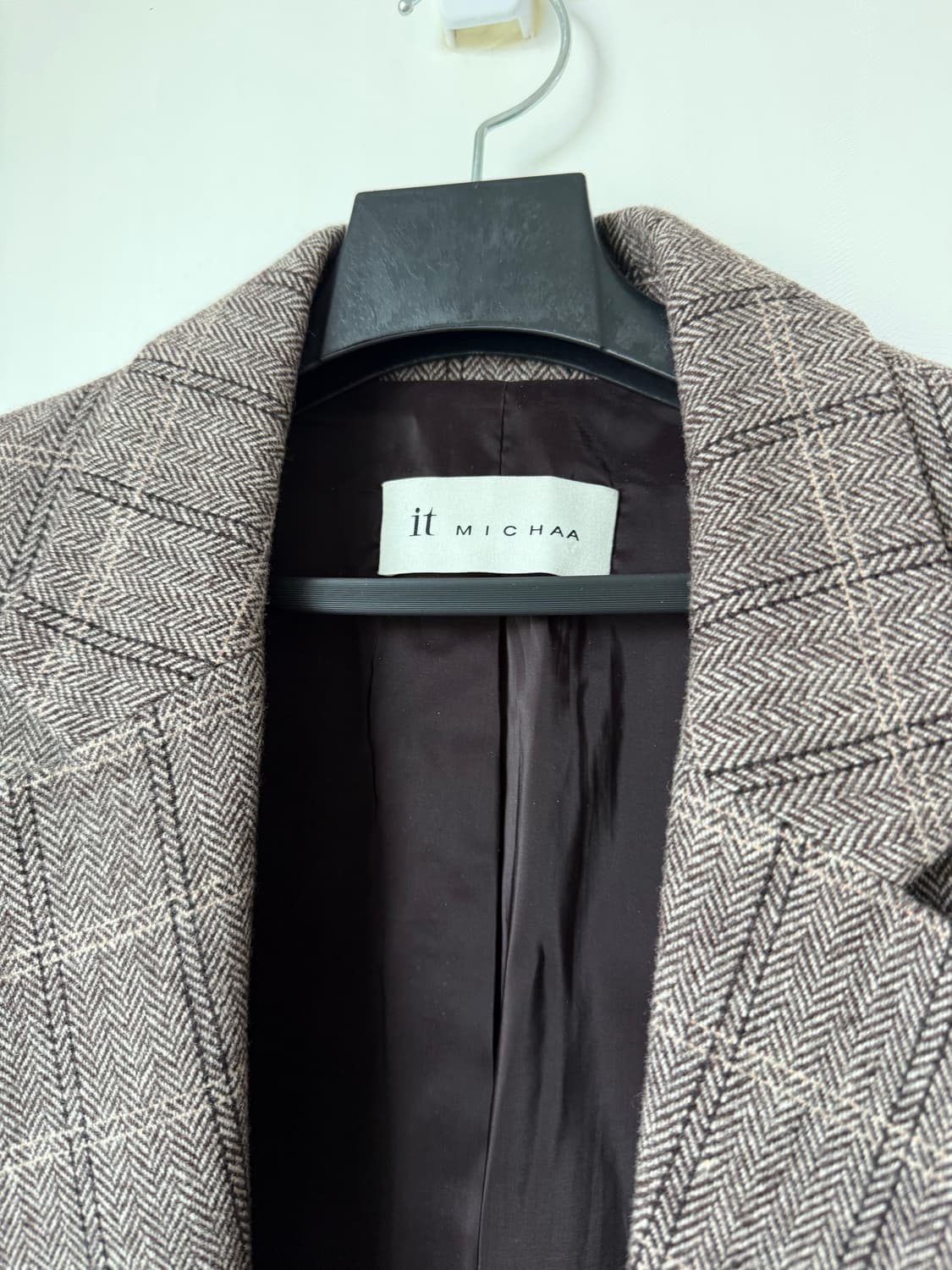 잇미샤 고급 체크 울 블레이저 상품이미지3