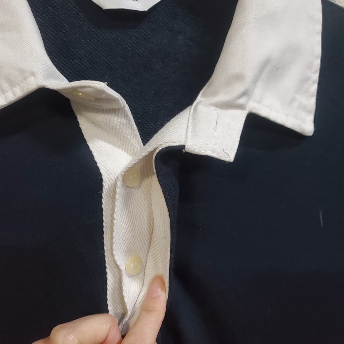 라퍼지스토어 헤비 코튼 오버 럭비 카라 맨투맨 상품이미지4