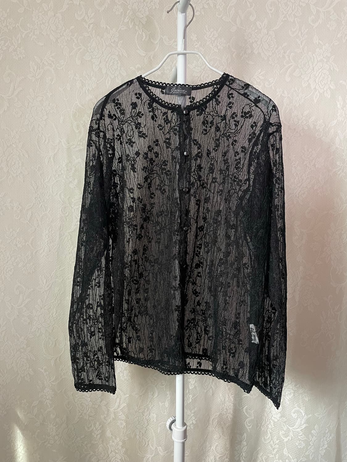 빈티지 플라워 레이스 시스루 가디건 상품이미지5