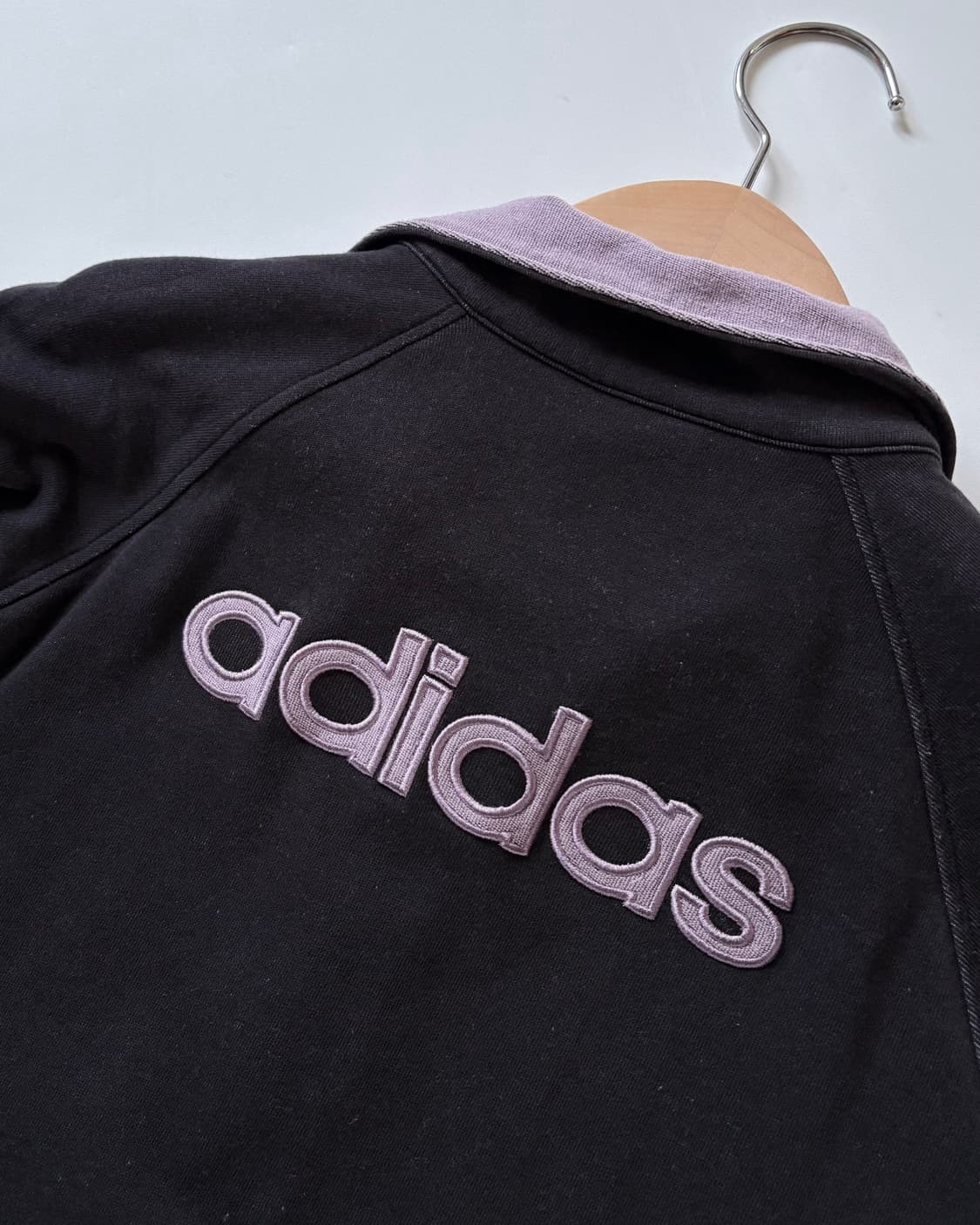 Adidas 아디다스 퍼플블랙 adidas로고 코튼 면 져지 상품이미지6