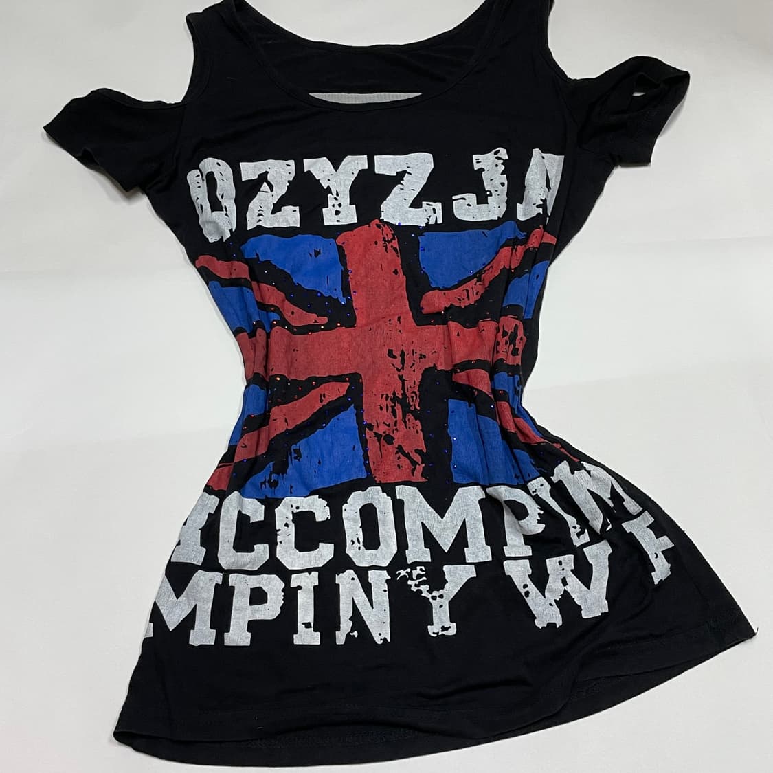 Shop 502 오프숄더 데미지 포인트 티셔츠 상품이미지1