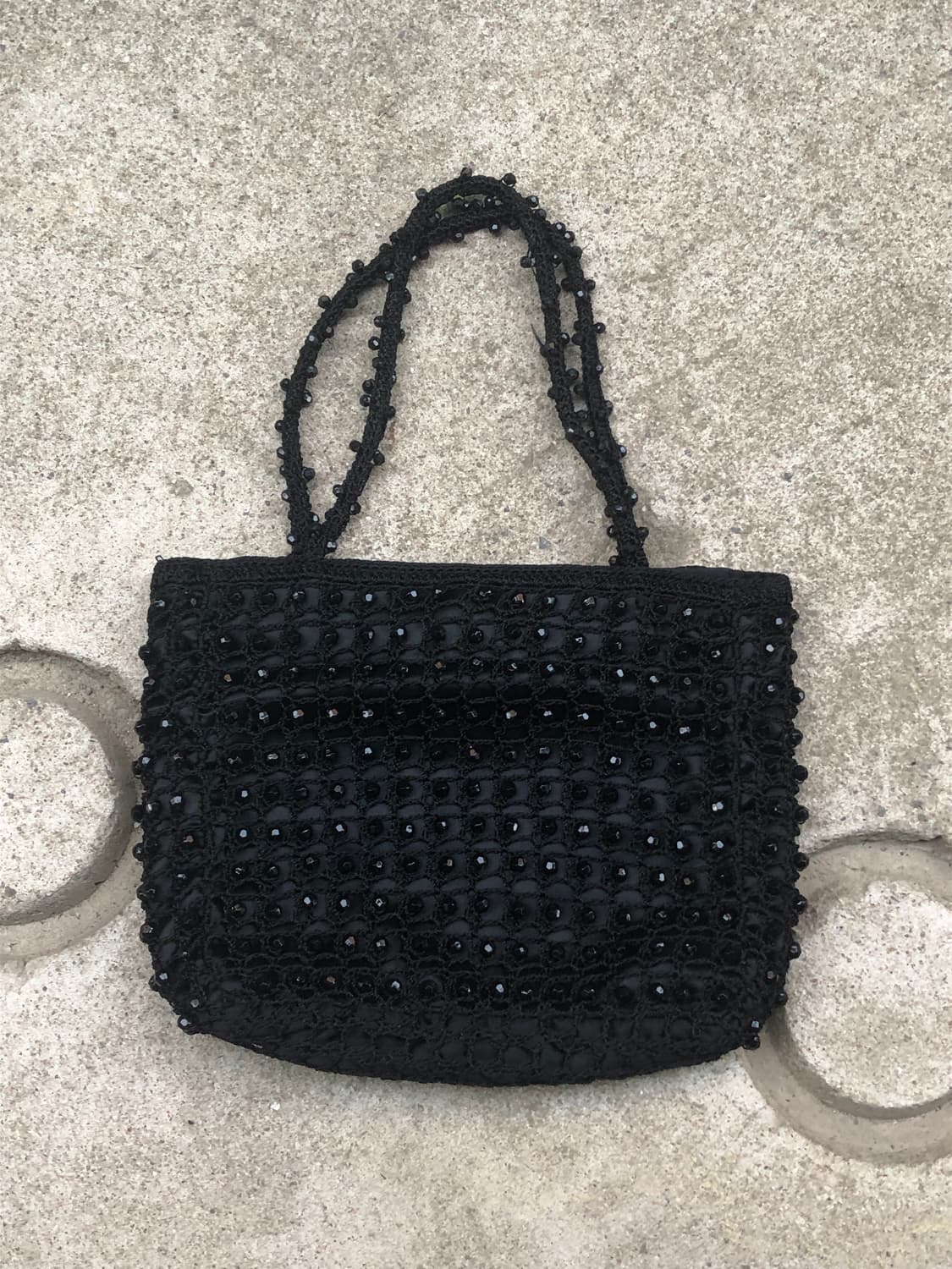 black net beaded tote bag 상품이미지1