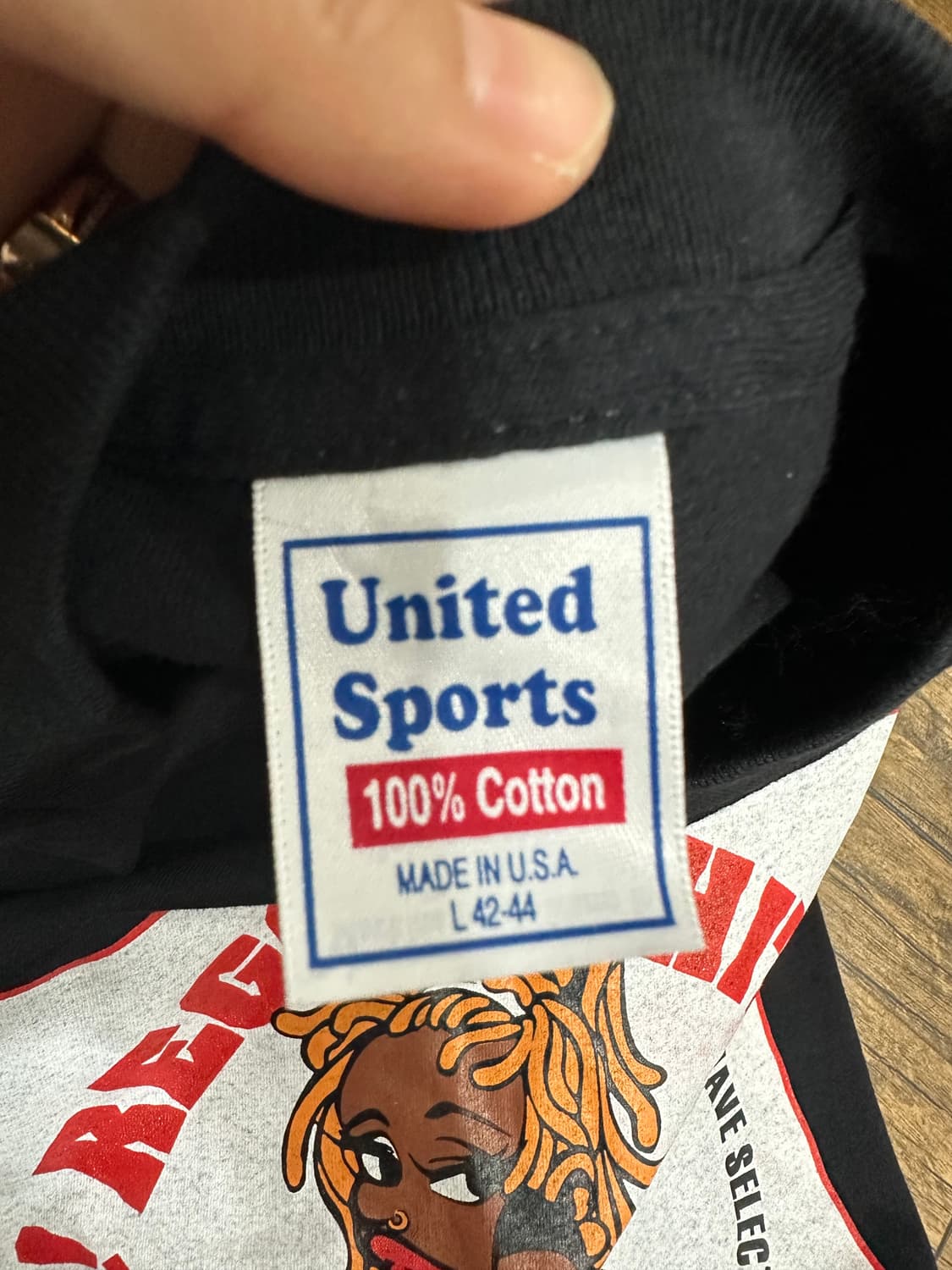 United Sports 레게 힙합 90s USA 빈티지 티셔츠 L-XL 상품이미지4