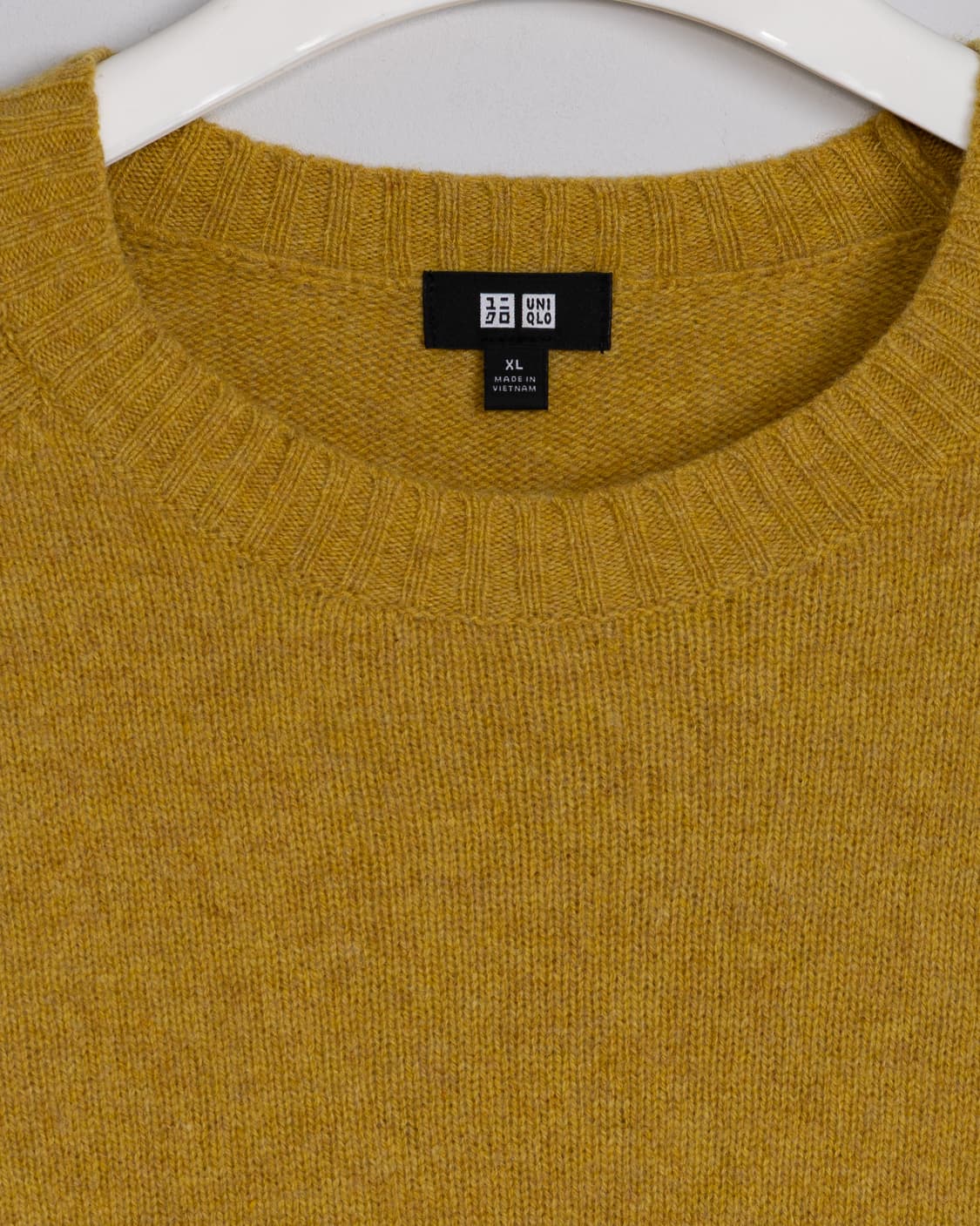 유니클로 램스울 겨자색 니트 XL 상품이미지3