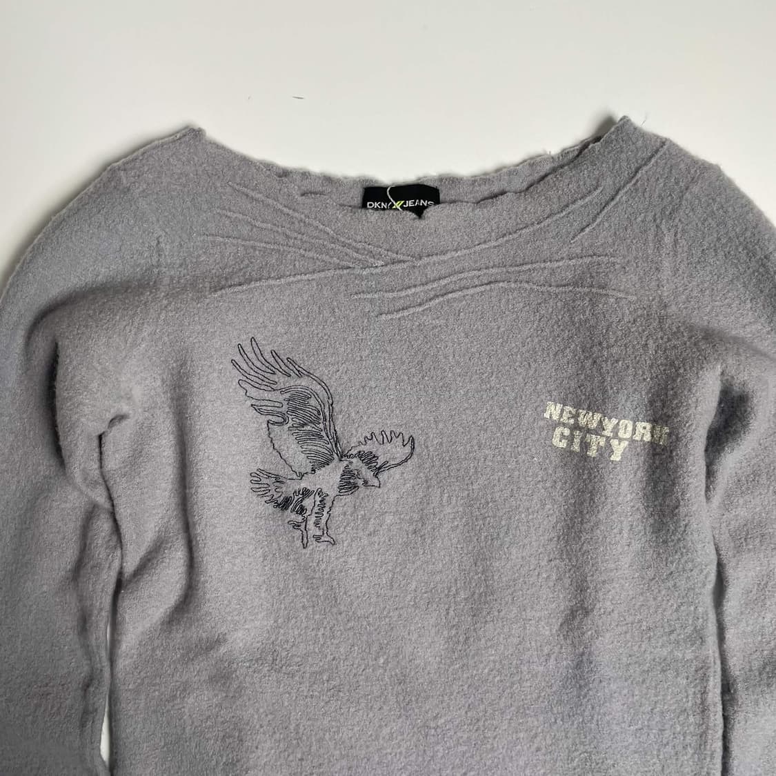 Dkny 펠트 울 독수리 스티치 니트 상품이미지2