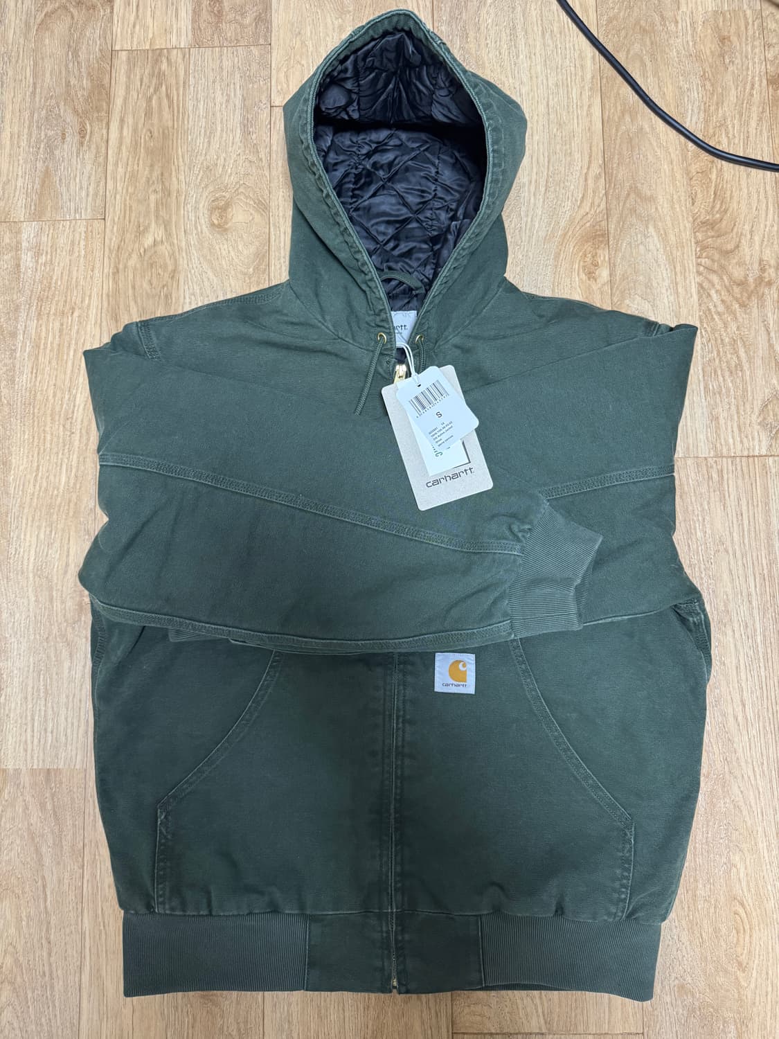 칼하트윕 액티브 자켓 올리브 스톤 캔버스 S 상품이미지1