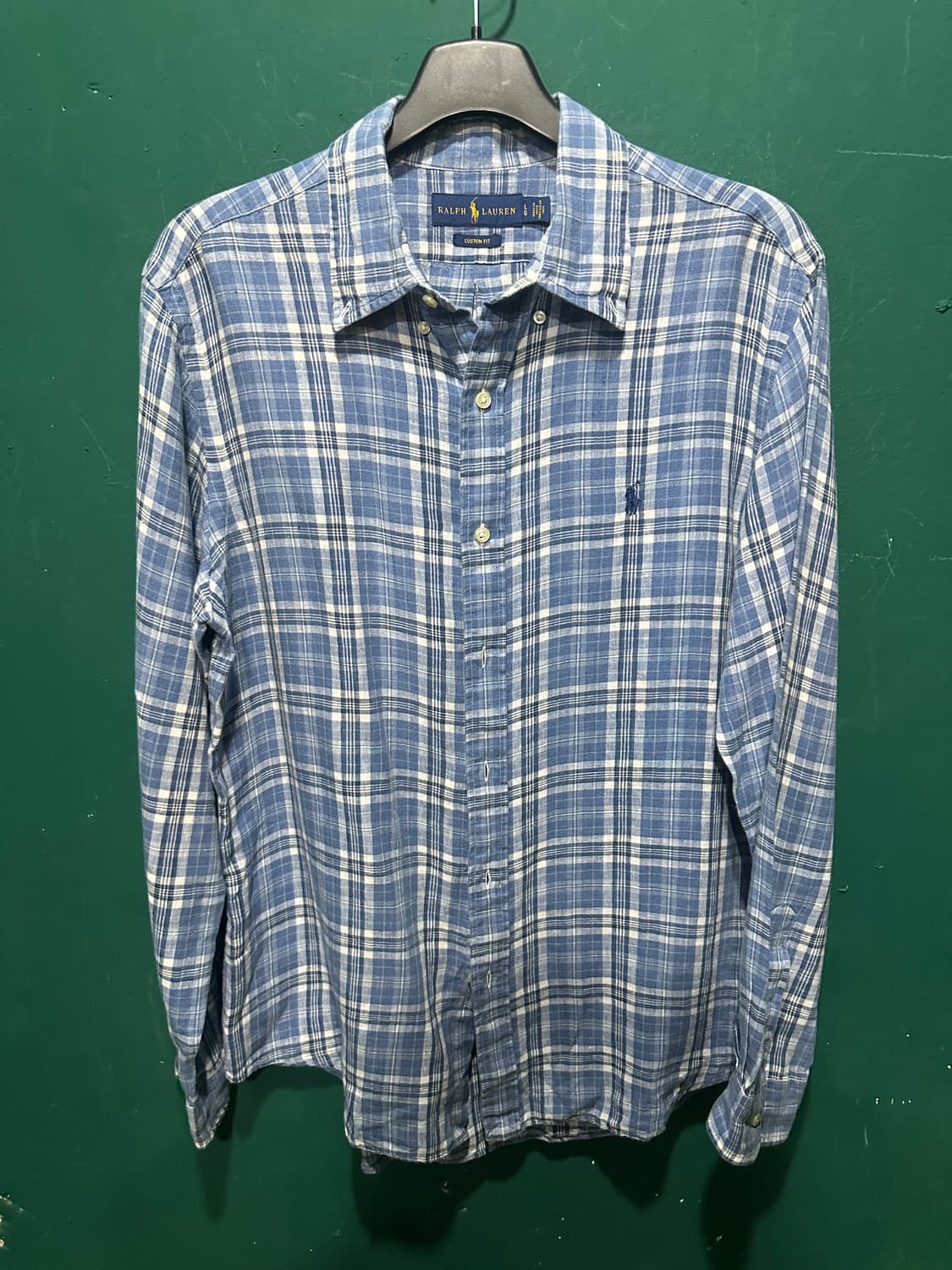 폴로 린넨 체크셔츠 L 상품이미지1