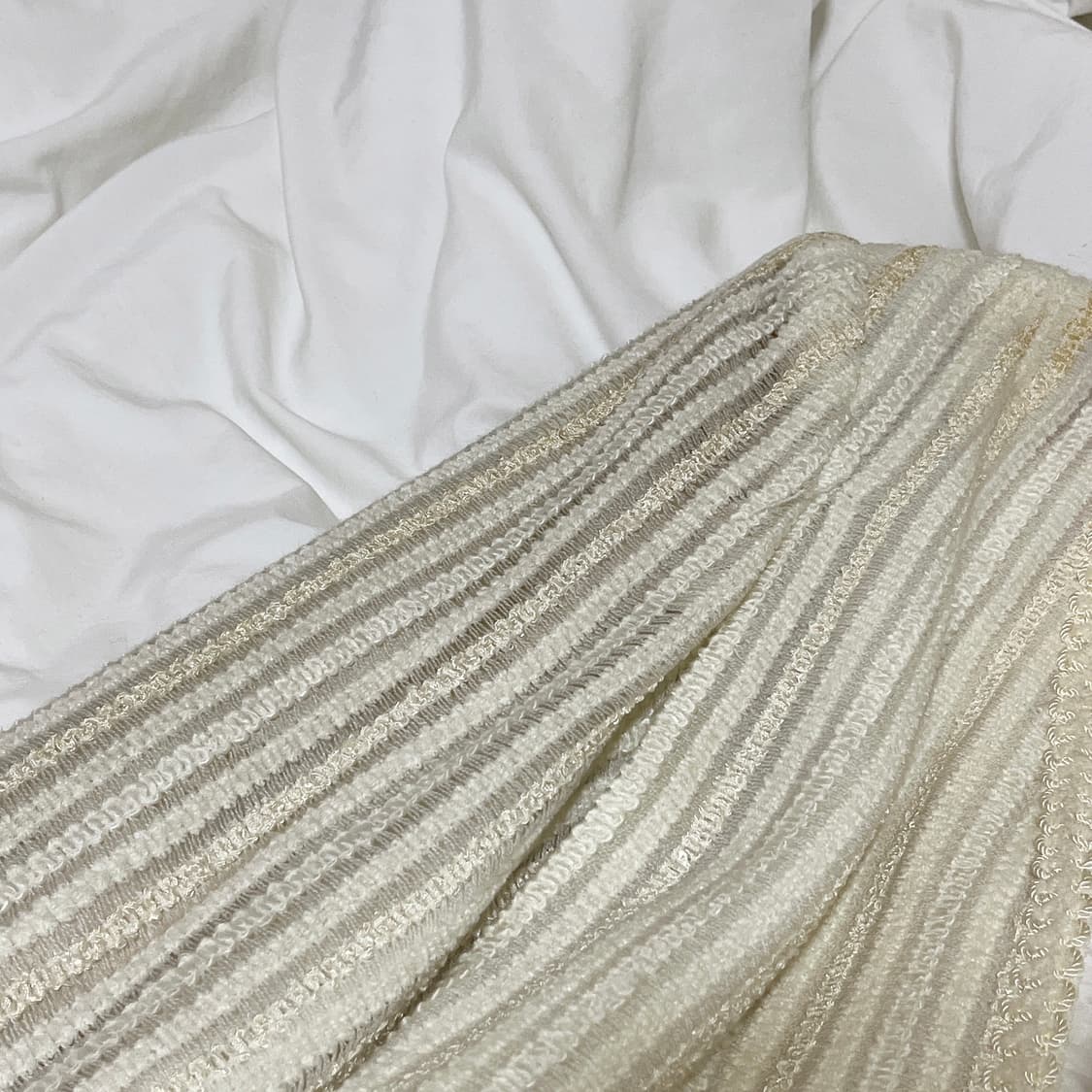 빈티지 ) 화이트레이스 금사트위드 셋업 상품이미지4