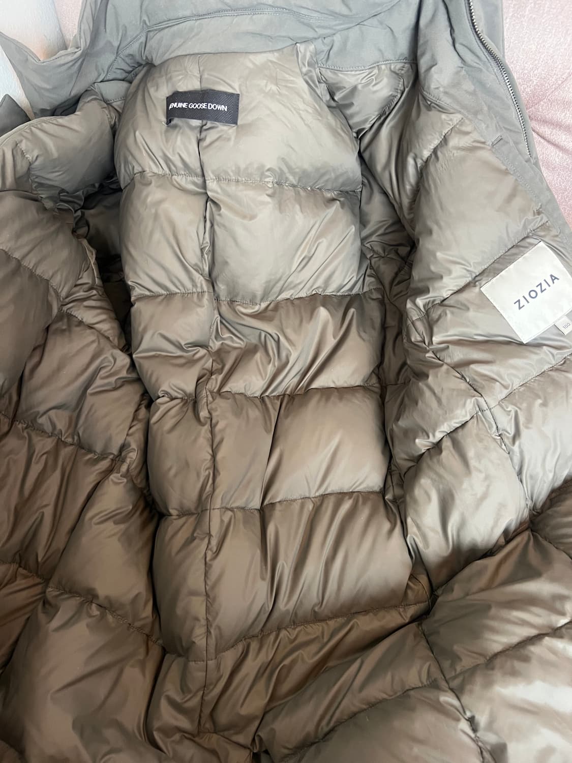 지오지아 남성 카키 맥코트 덕다운패딩코트 상품이미지6