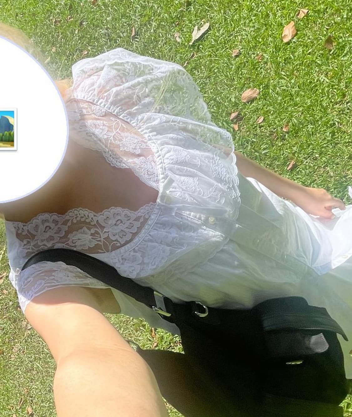 빈티지 레이스 리봄 슬리브리스 아이보리 모리 산장 엑시즈팜 상품이미지5