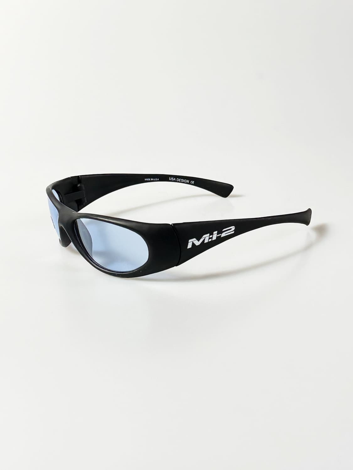 MI-2 맷블랙 랩어라운드 스포티 틴트 빈티지 선글라스 상품이미지3