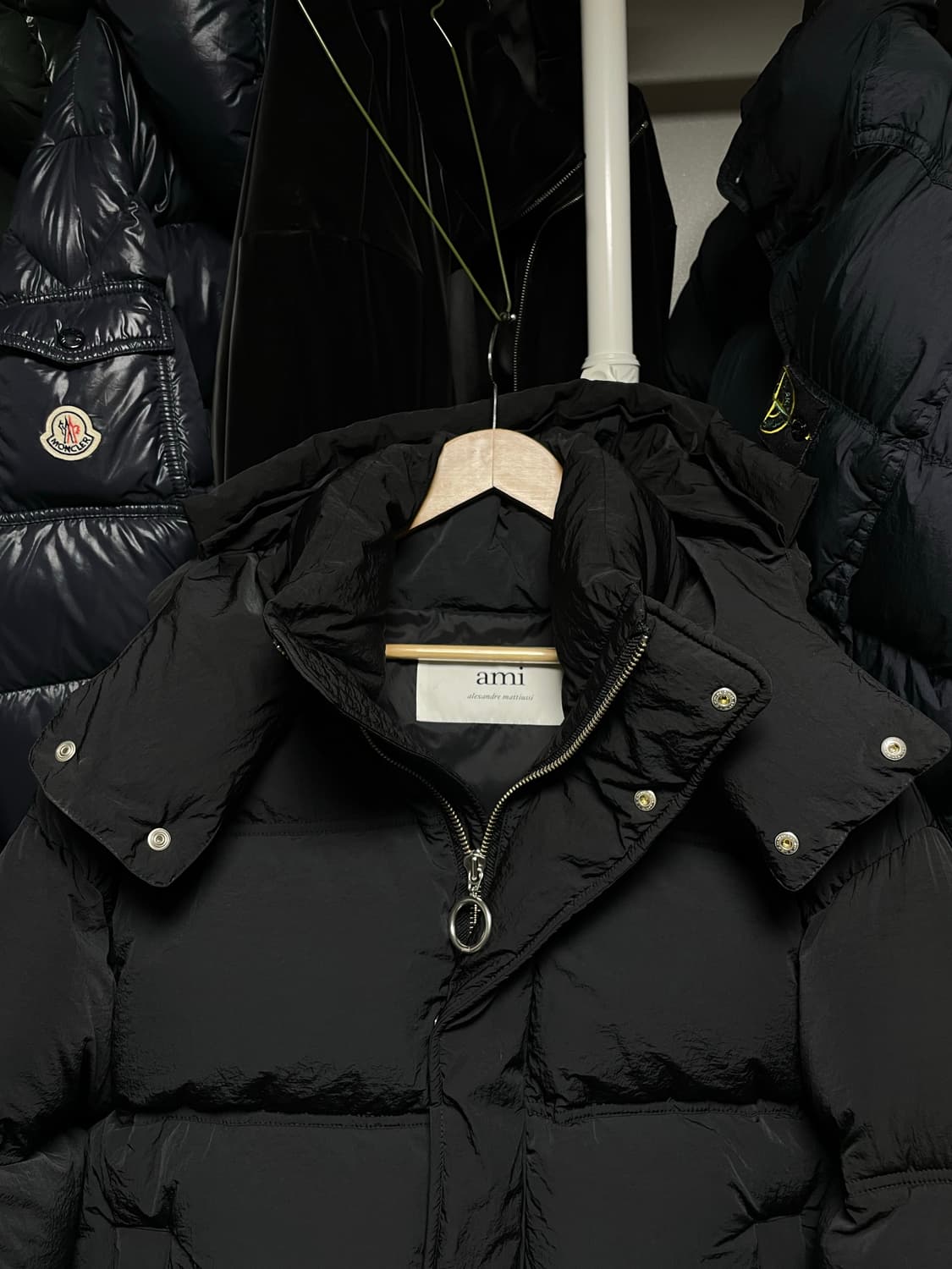 [XS사이즈] 아미 하트 로고 패치 오버핏 숏 다운 패딩자켓 상품이미지6